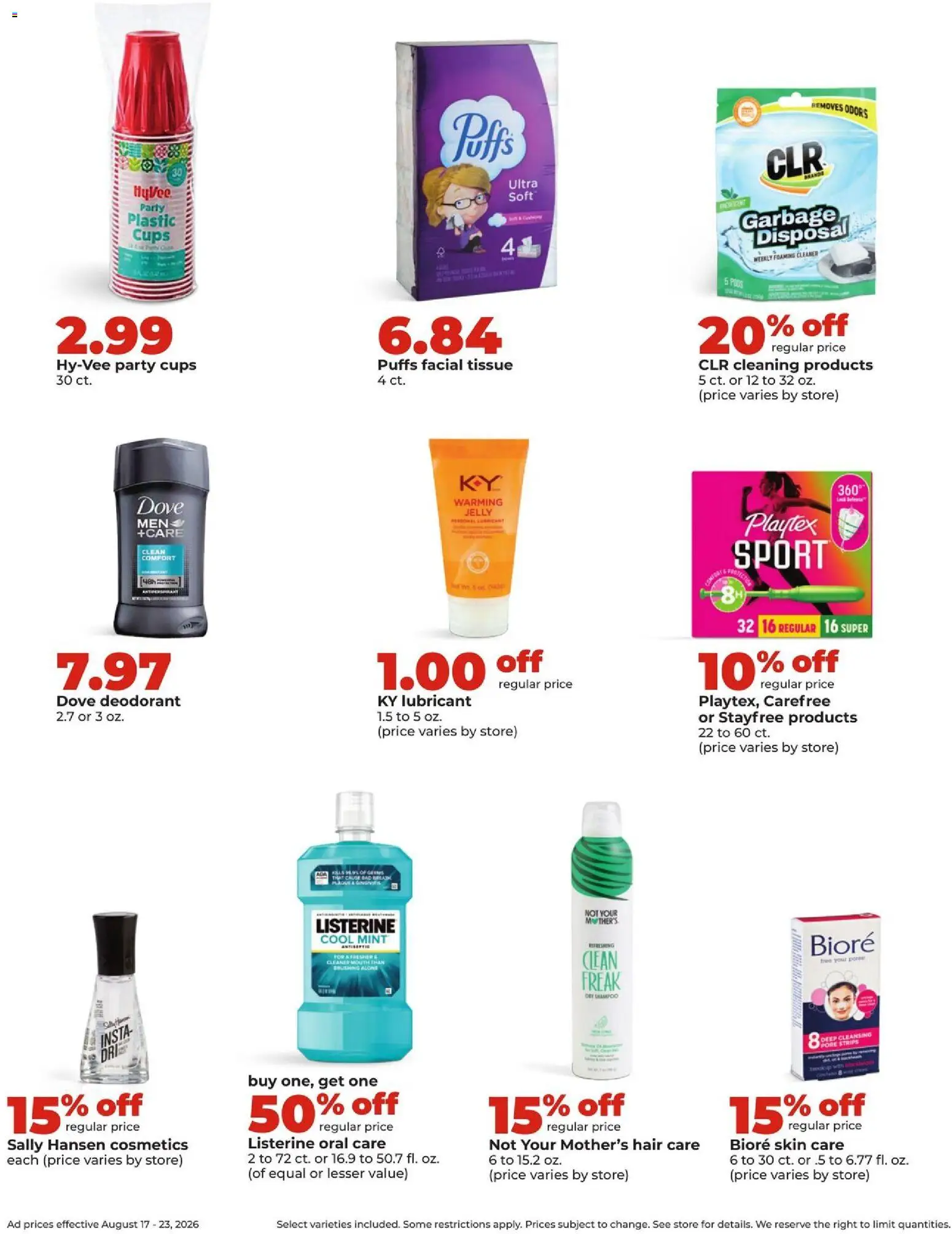 HyVee Weekly Ad - valid from 08/17/2026 | Page: 36 | Products: Cleaning products, Shampoo, Deodorant