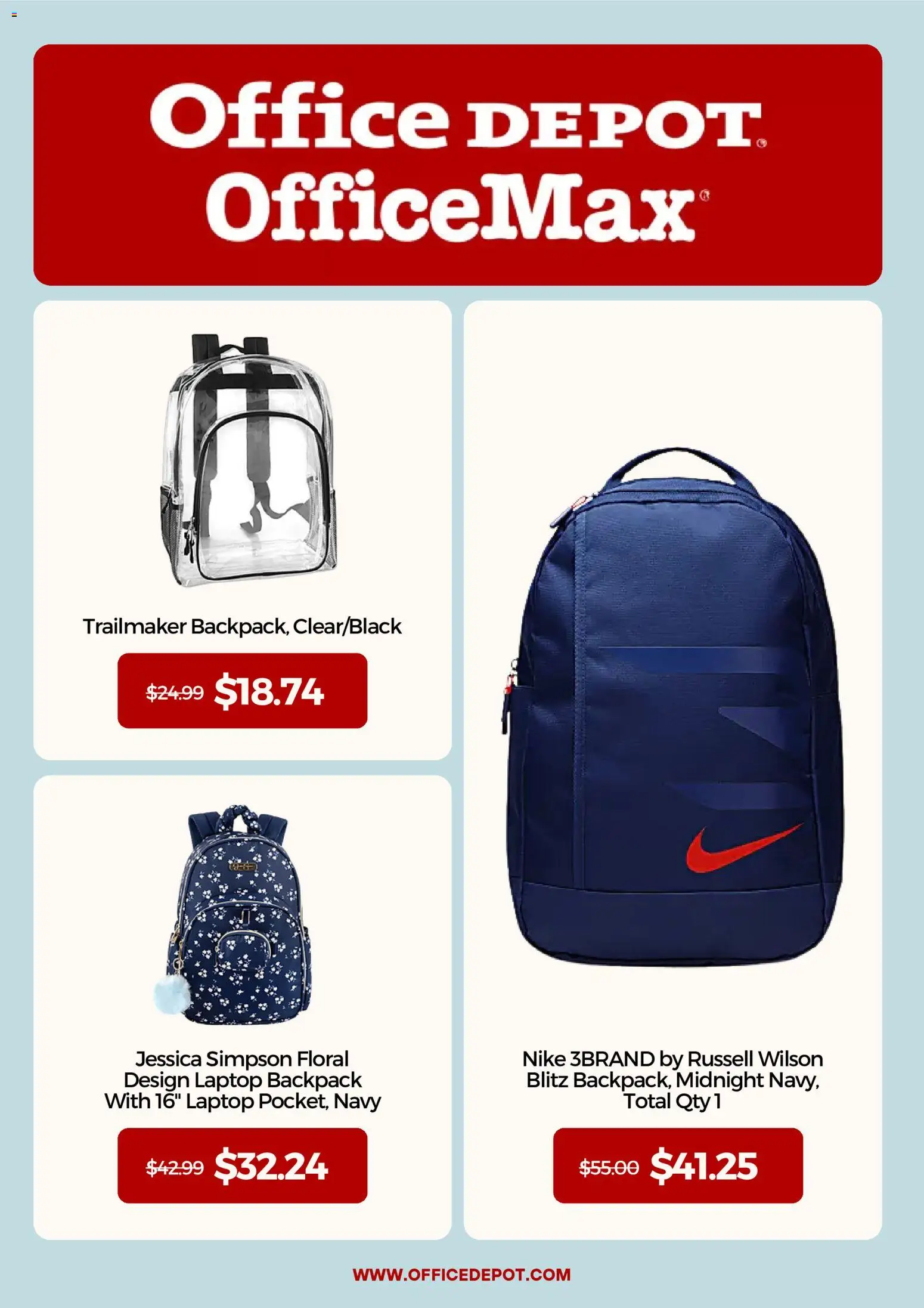 Office Depot Weekly Ad - valid from 08/01/2026 | Page: 6 | Products: Backpack, Laptop