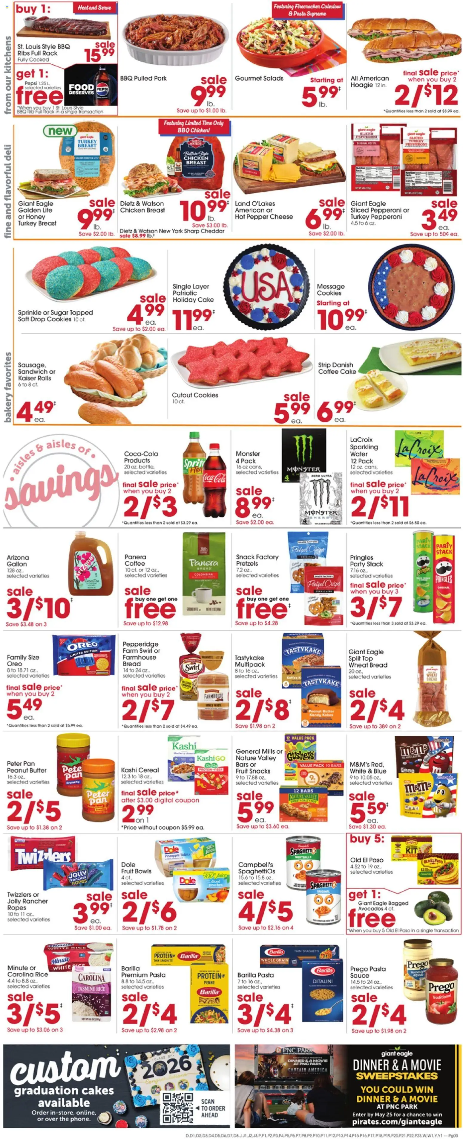 Giant Eagle Weekly Ad - valid from 21.05.2026 | Page: 3 | Products: Butter, Juice, Rice, Sauce
