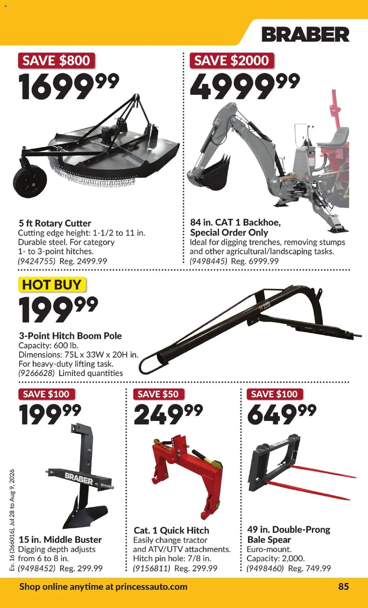 Princess Auto flyer valid from Jul 28, 2026 | Page: 90 | Products: Cutter