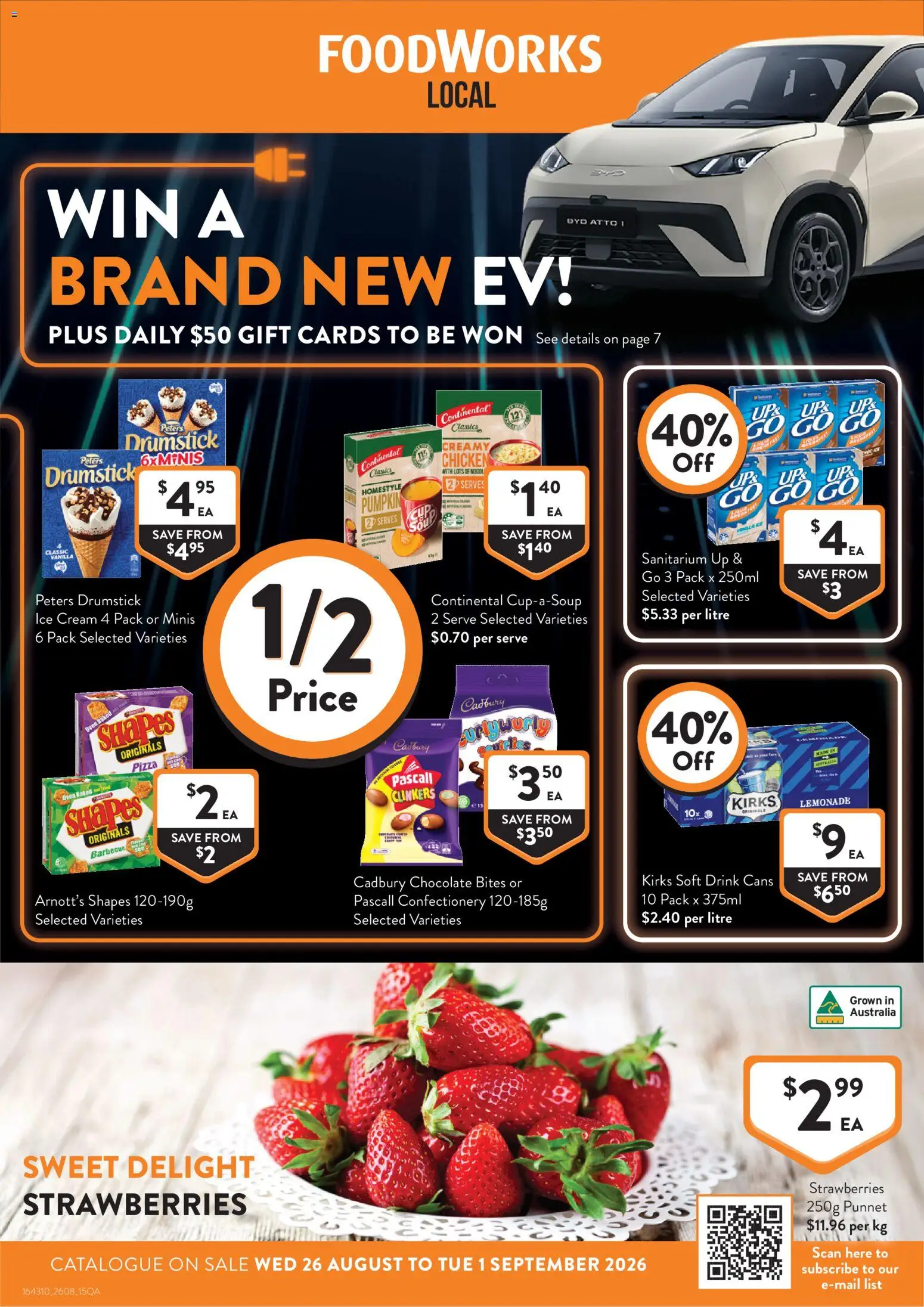 Foodworks catalogue - valid from 26/08/2026 | Page: 1 | Products: Wood, Soup, Up & go, Lemonade