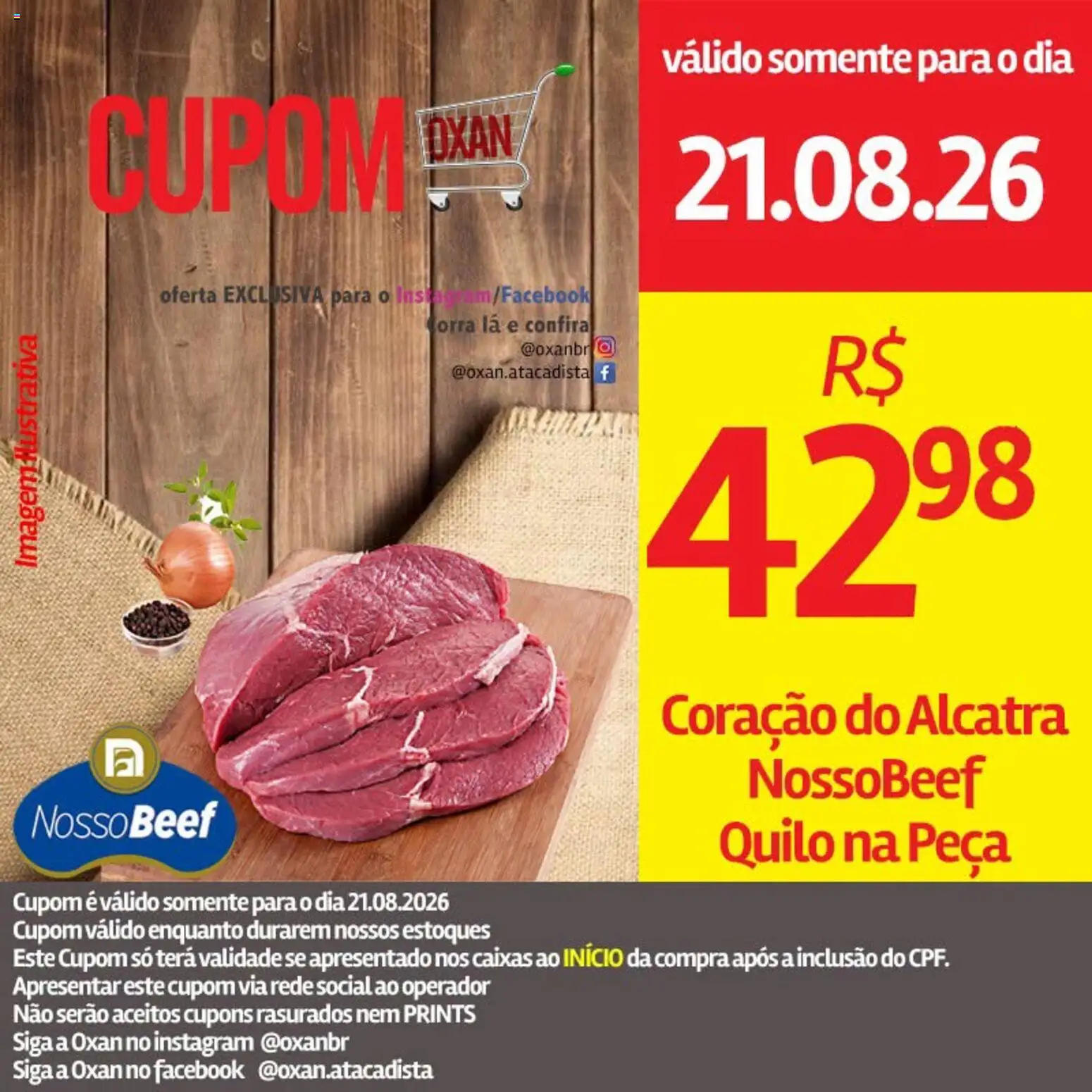 Oxan Atacadista Folheto - válido de 21/08/2026 | Página: 3 | Produtos: Alcatra