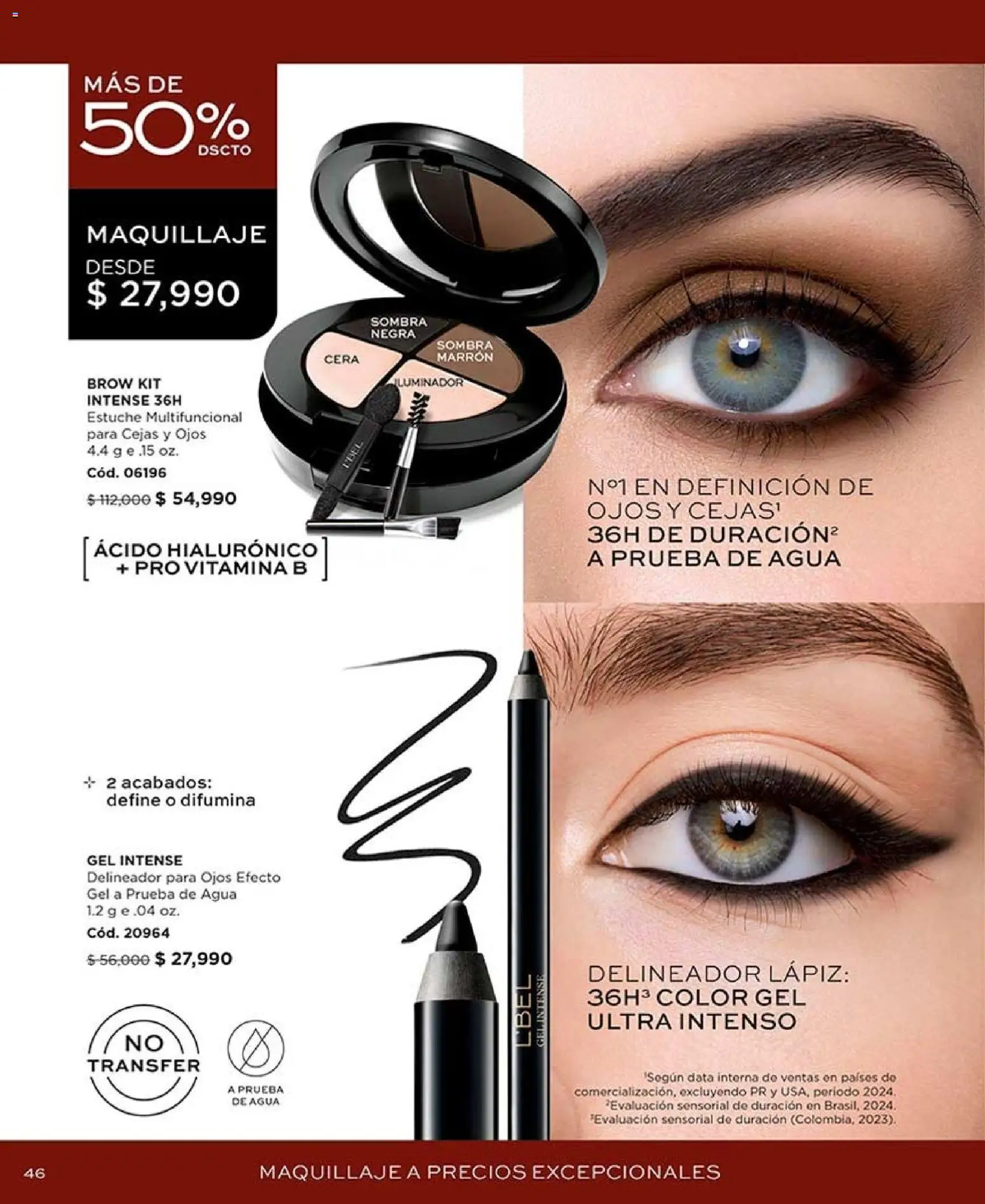 L'Bel revista - valida desde el 07/09/2026 | Página: 46 | Productos: Agua, Estuche, Sombra, Delineador