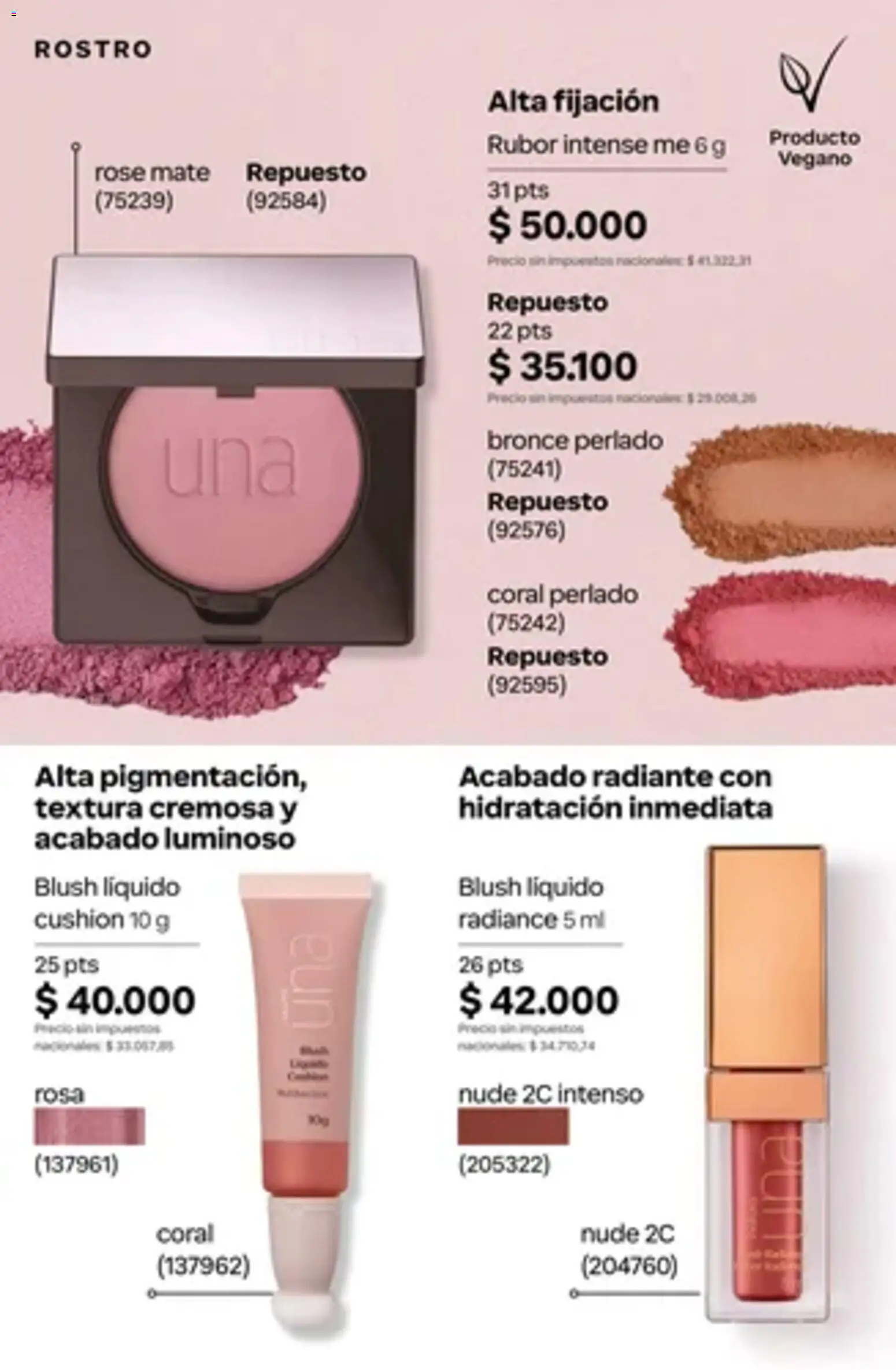Catálogo Natura Ciclo 14 │ válido desde el 01/10/2026 | Página: 142 | Productos: Mate, Rubor, Radiante