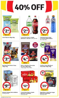 Preview of Coles catalogue - valid from 01/07/2026 | Page: 22 | Products: Coca Cola, Chips, Chilli, Pepsi Max