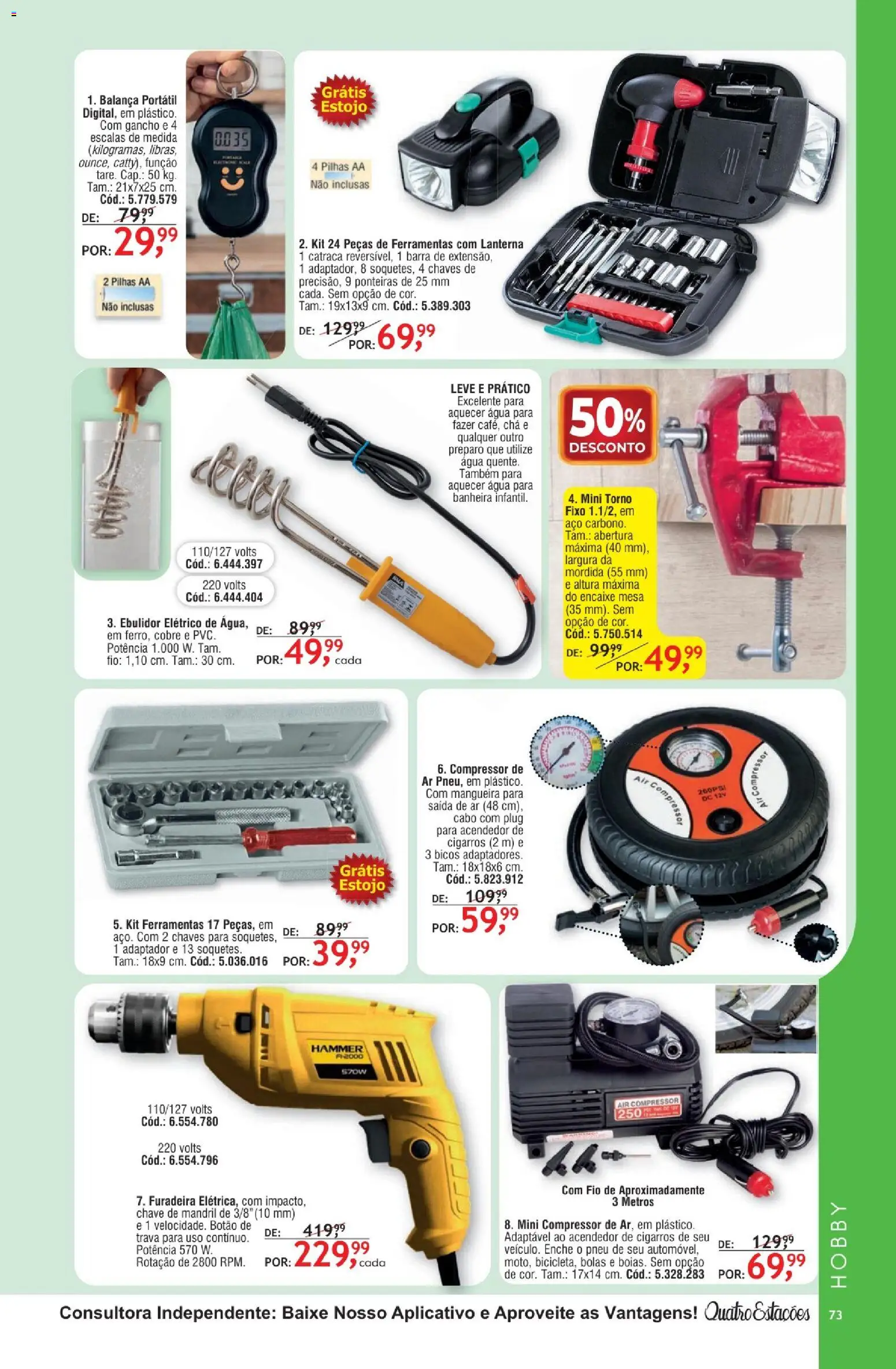 Quatro Estações Folheto - válido de 01.05.2026 | Página: 69 | Produtos: Mangueira, Mesa, Cabo, Compressor
