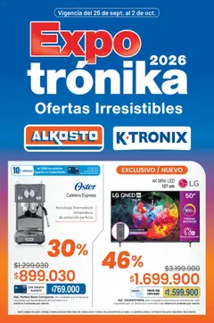 Catálogo Alkosto Expotrónika -  Vista previa de la revista de la tienda Alkosto valido desde el 26/09/2026