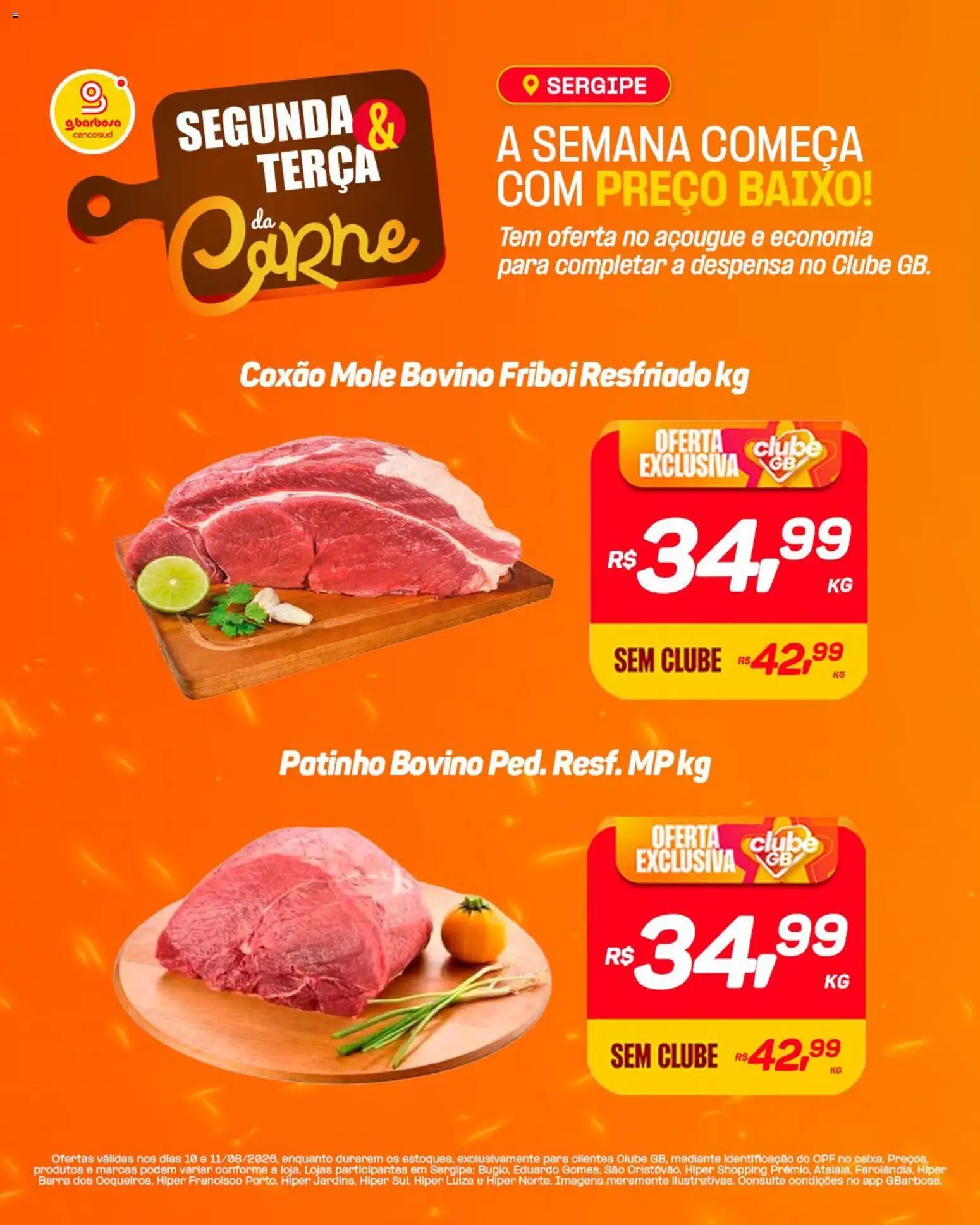 Gbarbosa Folheto - válido de 10/08/2026 | Página: 1 | Produtos: Coxão mole, Baixo