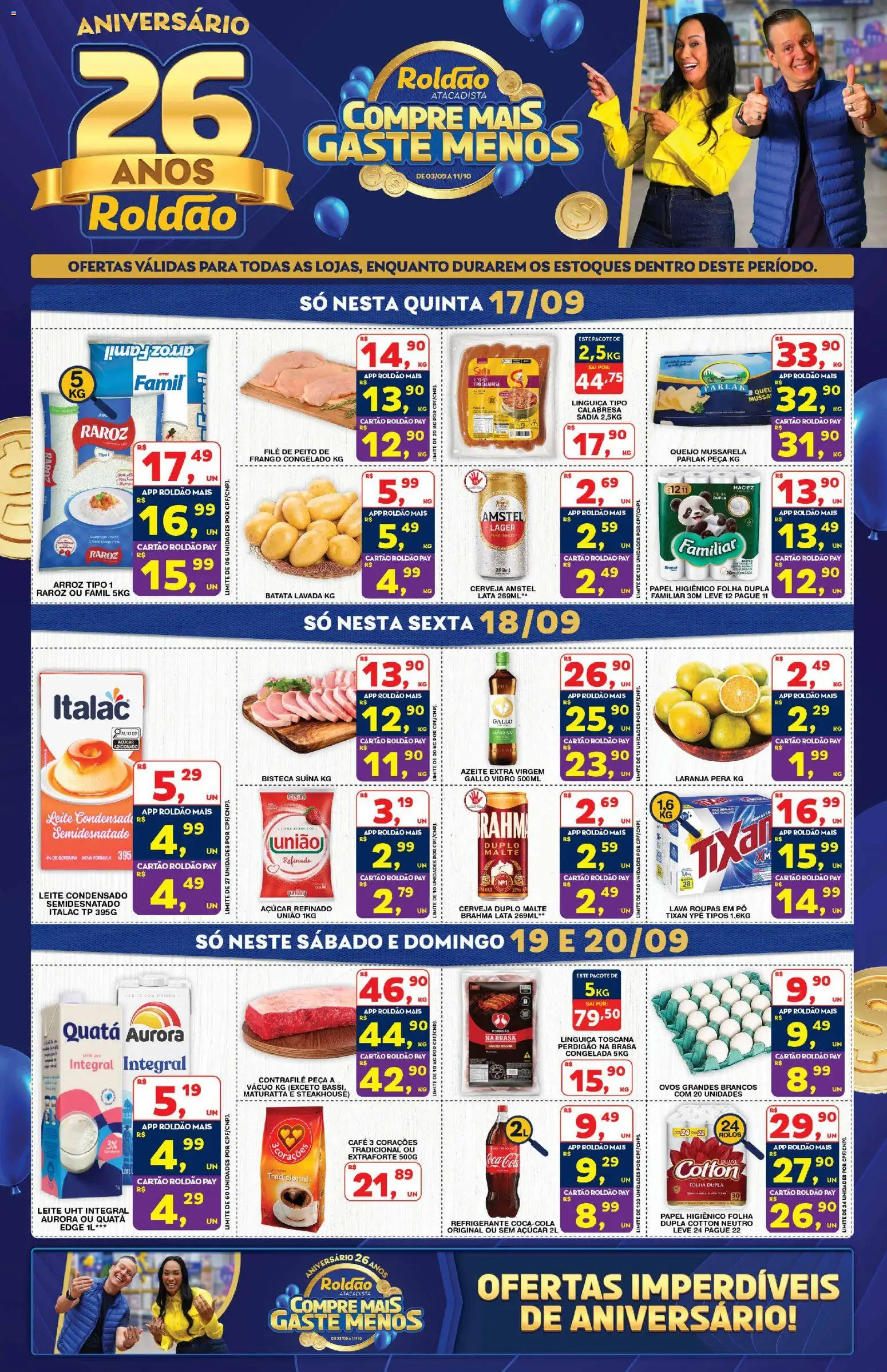 Roldão Folheto - válido de 16/09/2026 | Página: 1 | Produtos: Café, Batata, Frango, Papel higiênico