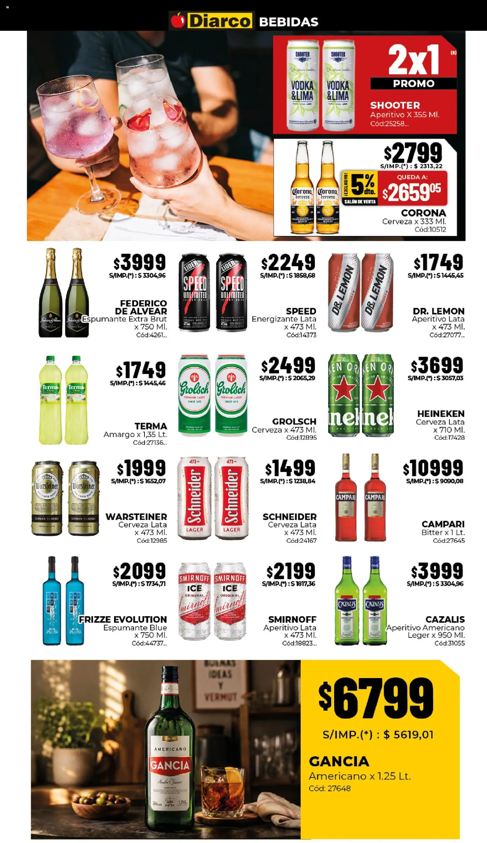 Diarco - Ofertas Gba │ válido desde el 06/07/2026 | Página: 8 | Productos: Vodka, Cerveza