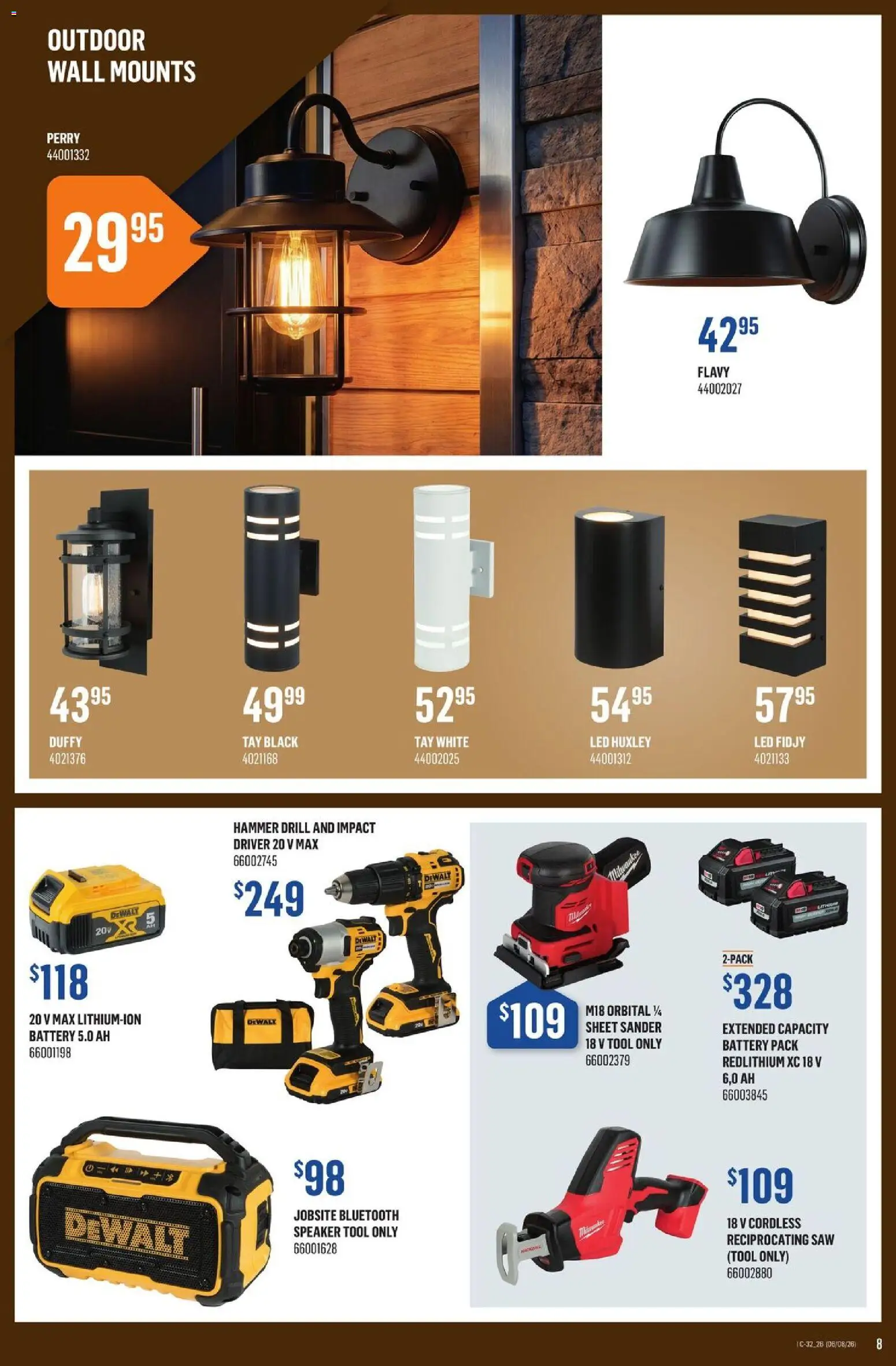 Canac flyer valid from Aug 6, 2026 | Page: 8 | Products: Speaker, Battery