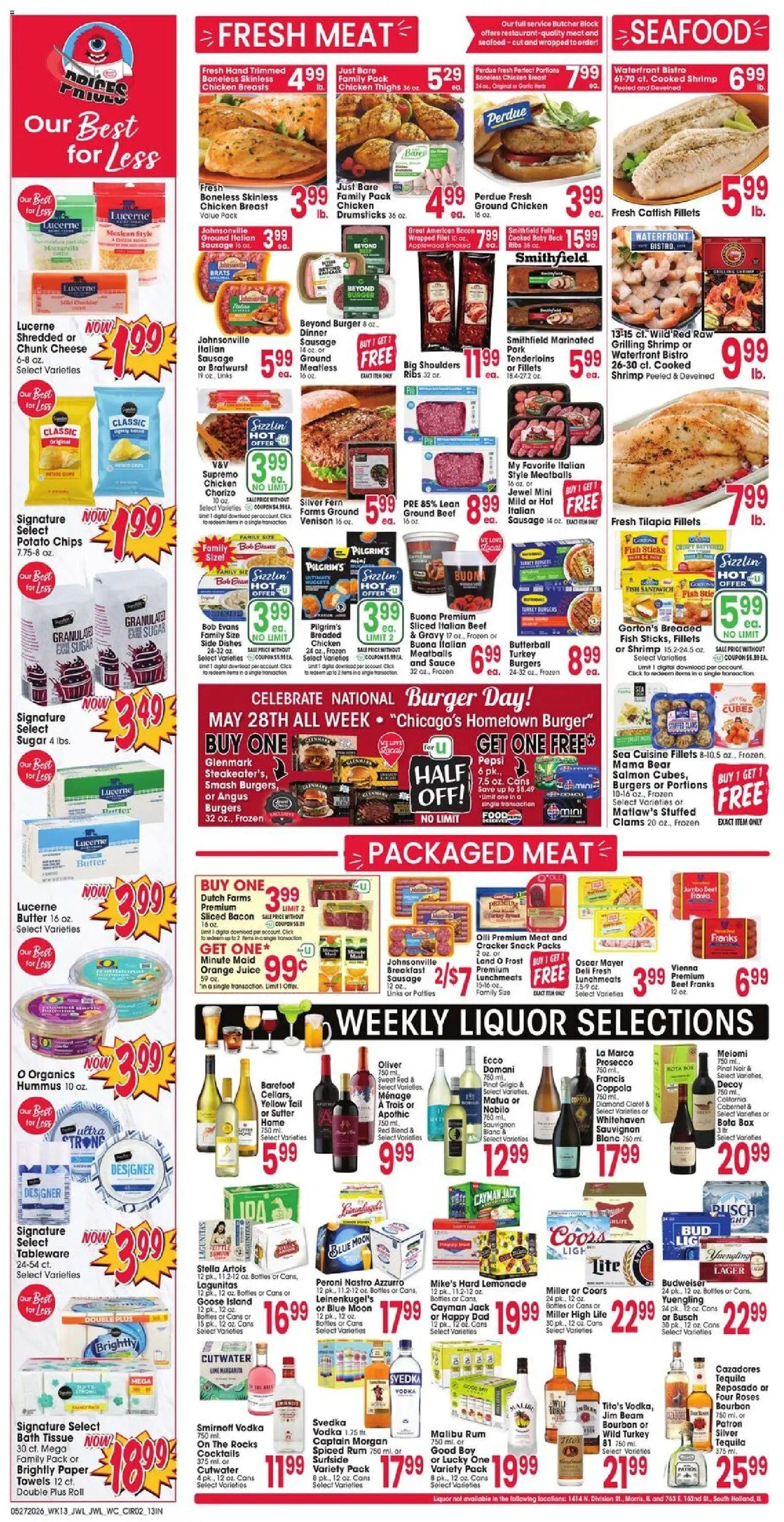 Jewel Osco Weekly Ad - IN - valid from 27.05.2026 | Page: 2 | Products: Chips, Sugar, Sausage, Garlic