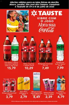 Tauste ofertas Coca Cola - Pré-Visualização do folheto da loja Tauste, válido de 09/07/2026