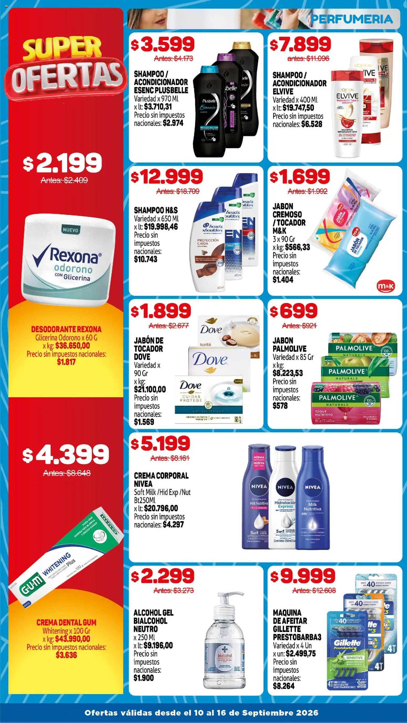 Makro Ofertas │ válido desde el 10/09/2026 | Página: 12 | Productos: Alcohol en gel, Acondicionador, Desodorante, Alcohol