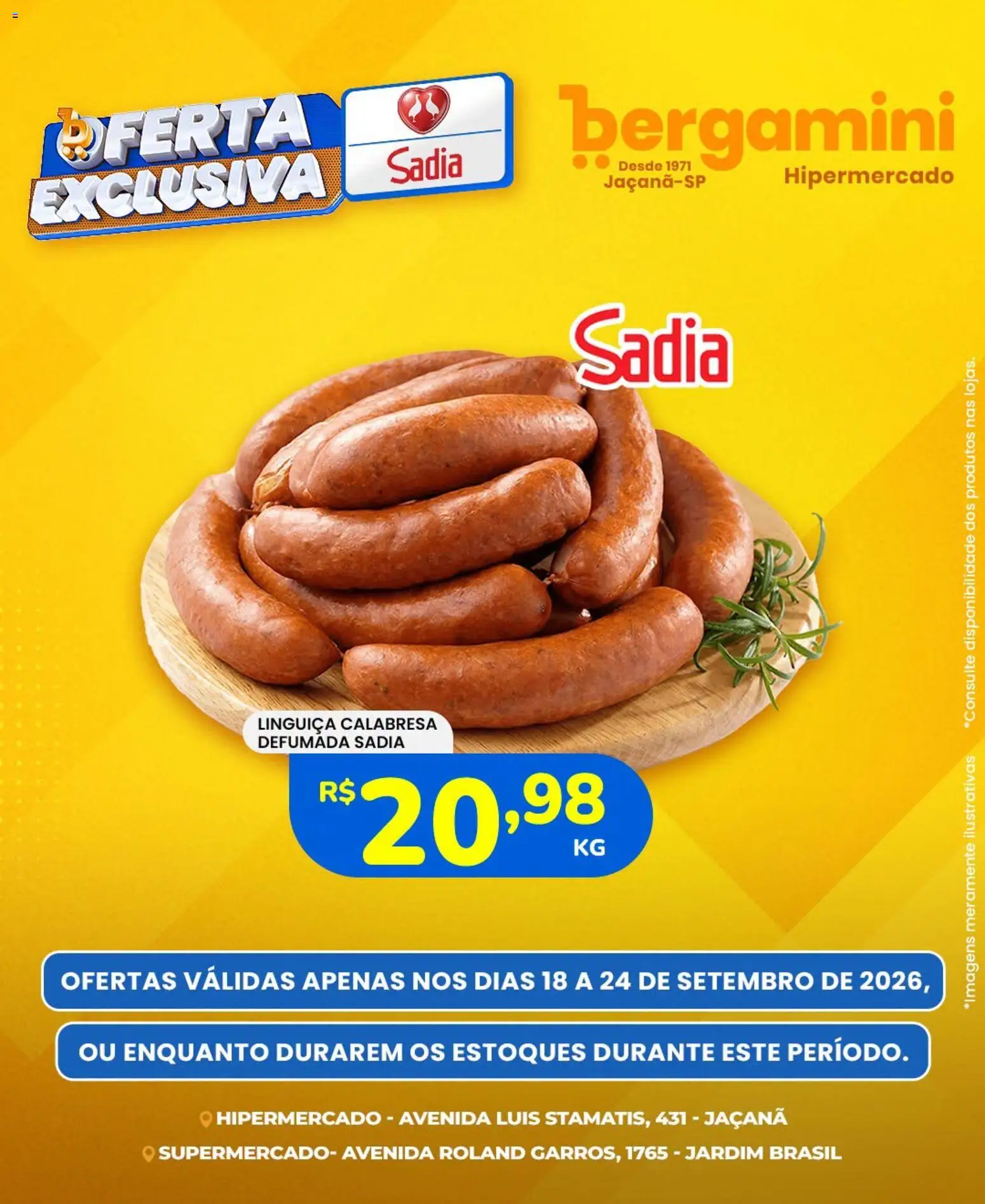 Supermercado Bergamini Folheto - válido de 18/09/2026 | Página: 5 | Produtos: Linguiça