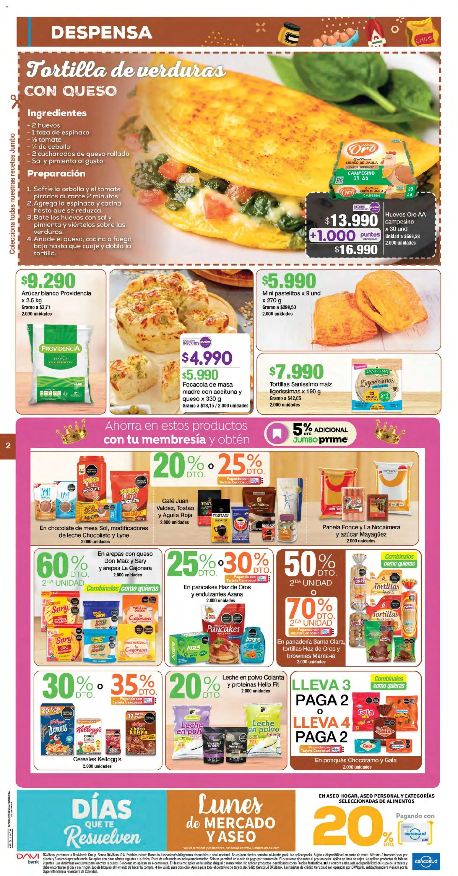Jumbo revista - valida desde el 04/09/2026 | Página: 2 | Productos: Queso mozzarella, Taza, Chocolate de mesa, Tomate