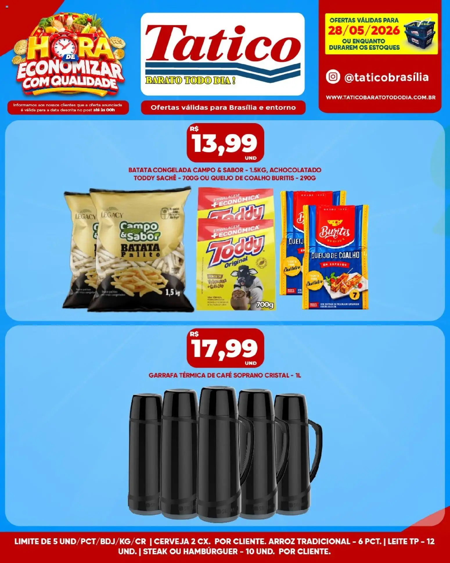Tatico Folheto - válido de 29.05.2026 | Página: 34 | Produtos: Garrafa térmica, Cerveja, Cálcio, Hambúrguer
