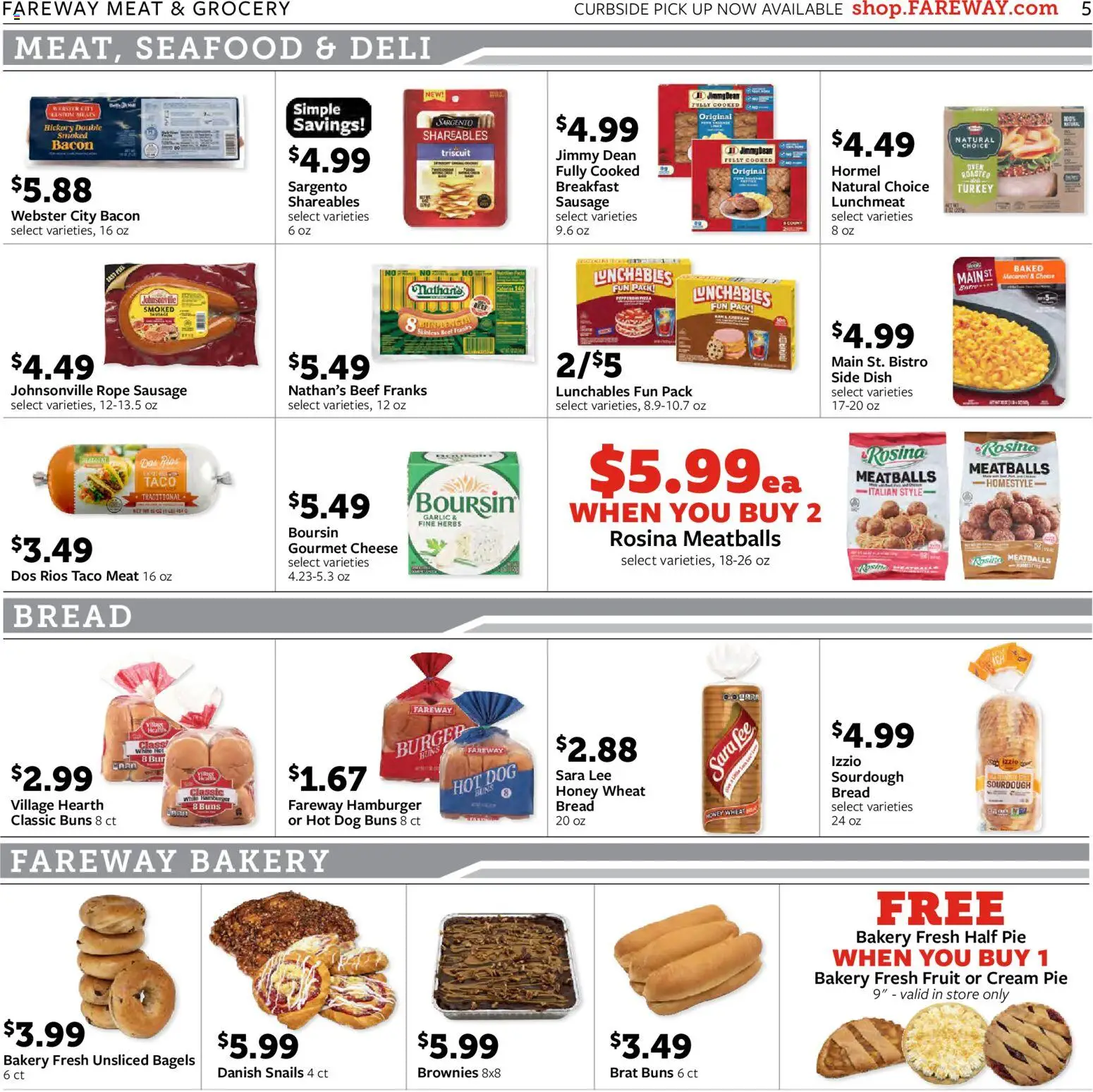 Fareway Weekly Ad - valid from 08/24/2026 | Page: 5 | Products: Turkey, Honey, Bread, Sausage
