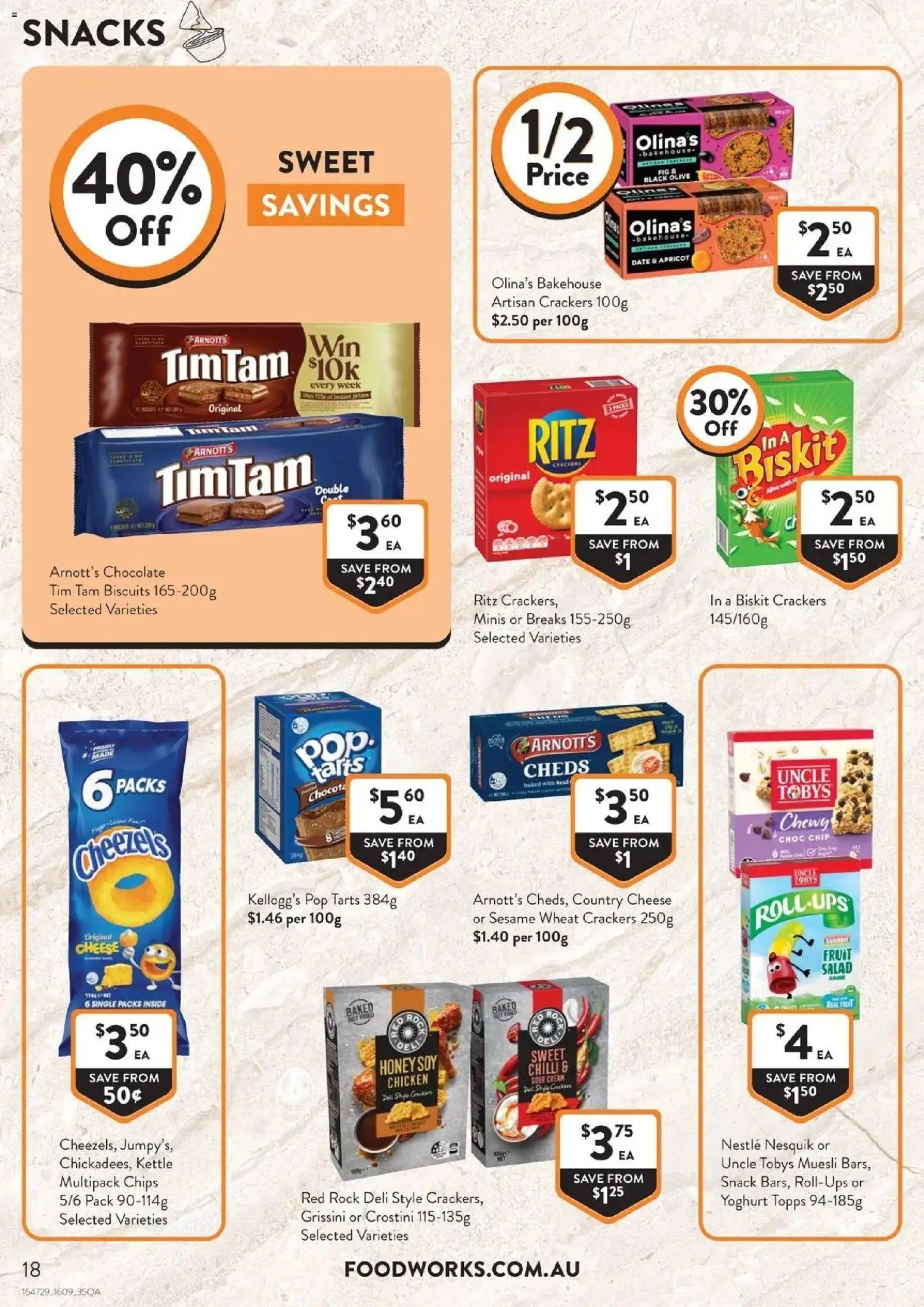 Foodworks catalogue - valid from 16/09/2026 | Page: 18 | Products: Cheese, Chocolate, Chicken, Cream