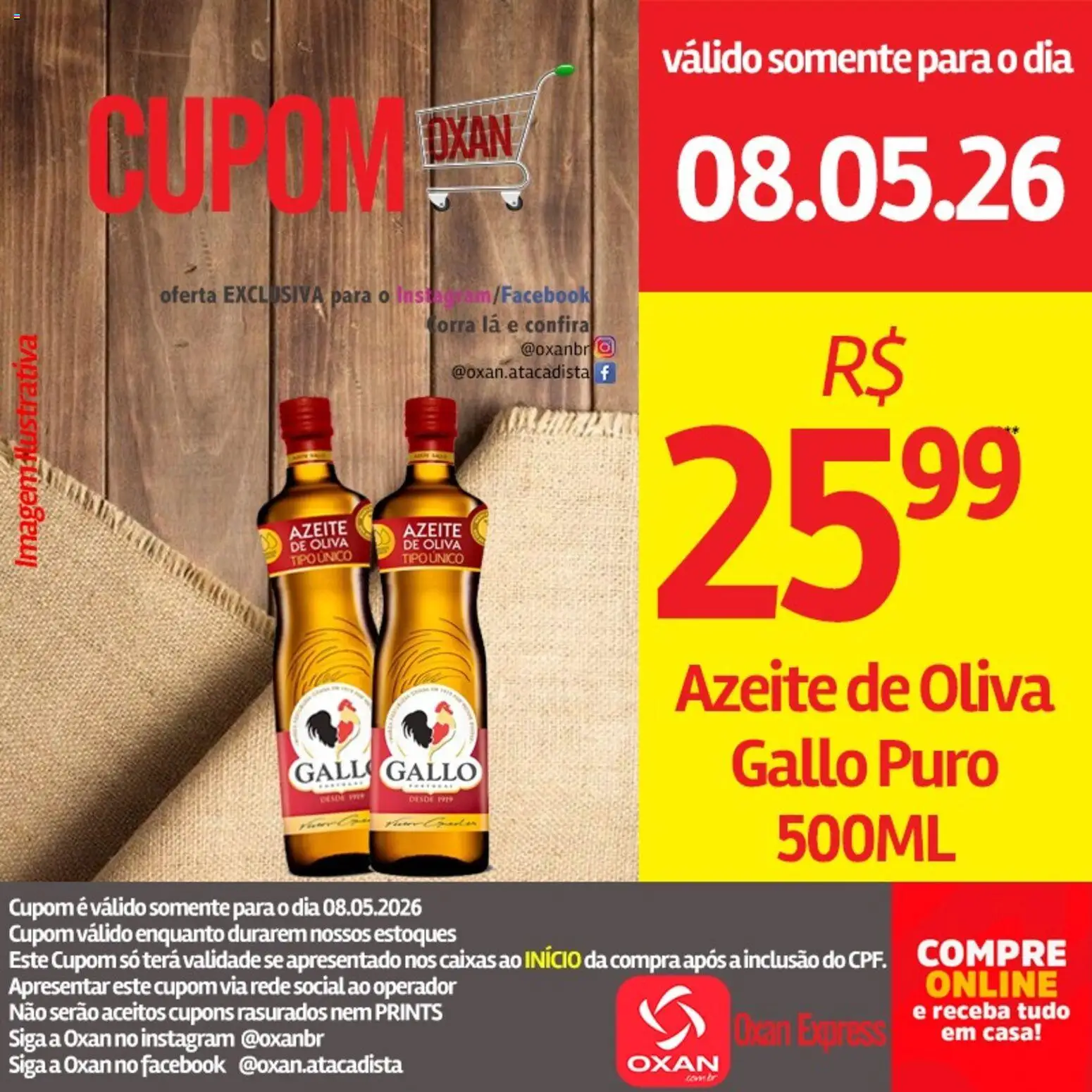 Oxan Atacadista Folheto - válido de 08.05.2026 | Página: 3 | Produtos: Azeite