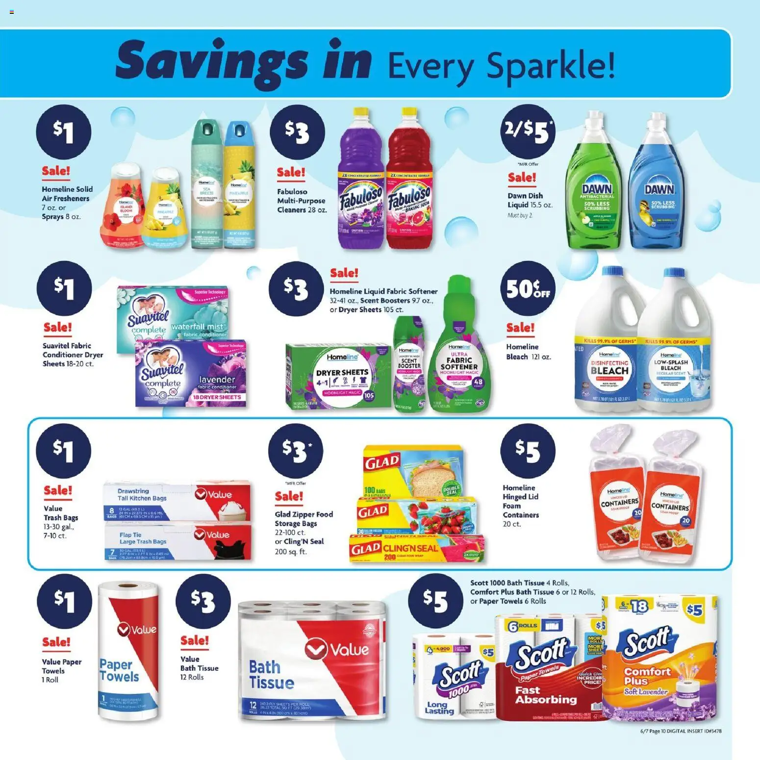 Family Dollar Weekly Ad - valid from 07.06.2026 | Page: 7 | Products: Fabric softener, Pineapple, Gin, Sheet