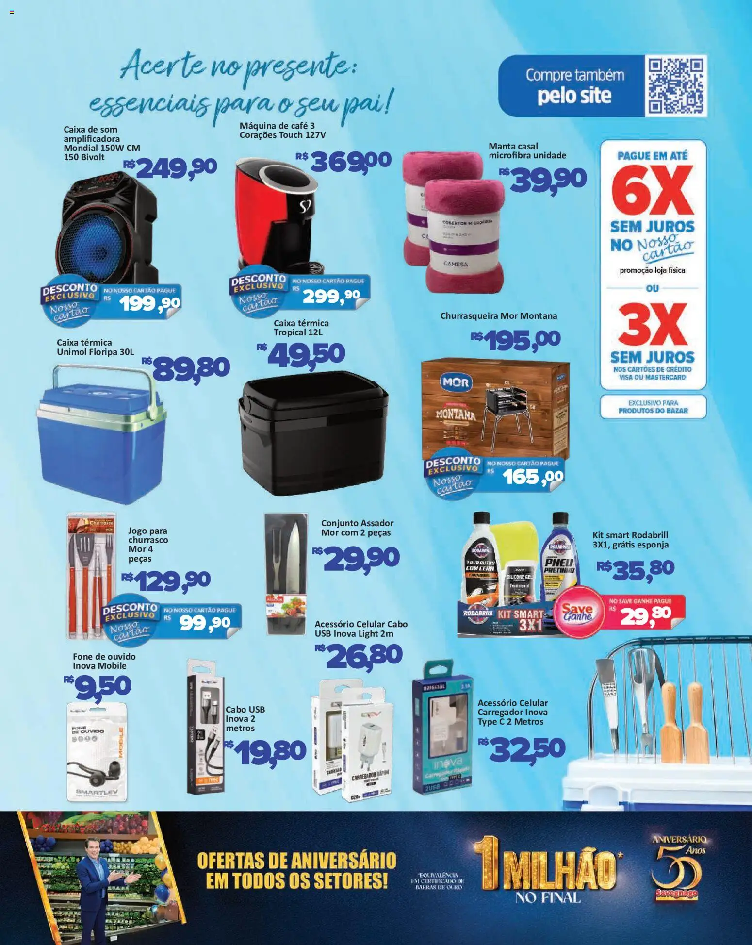 Savegnago Folheto - válido de 23/07/2026 | Página: 7 | Produtos: Celular, Cobertor, Cera, Cabo