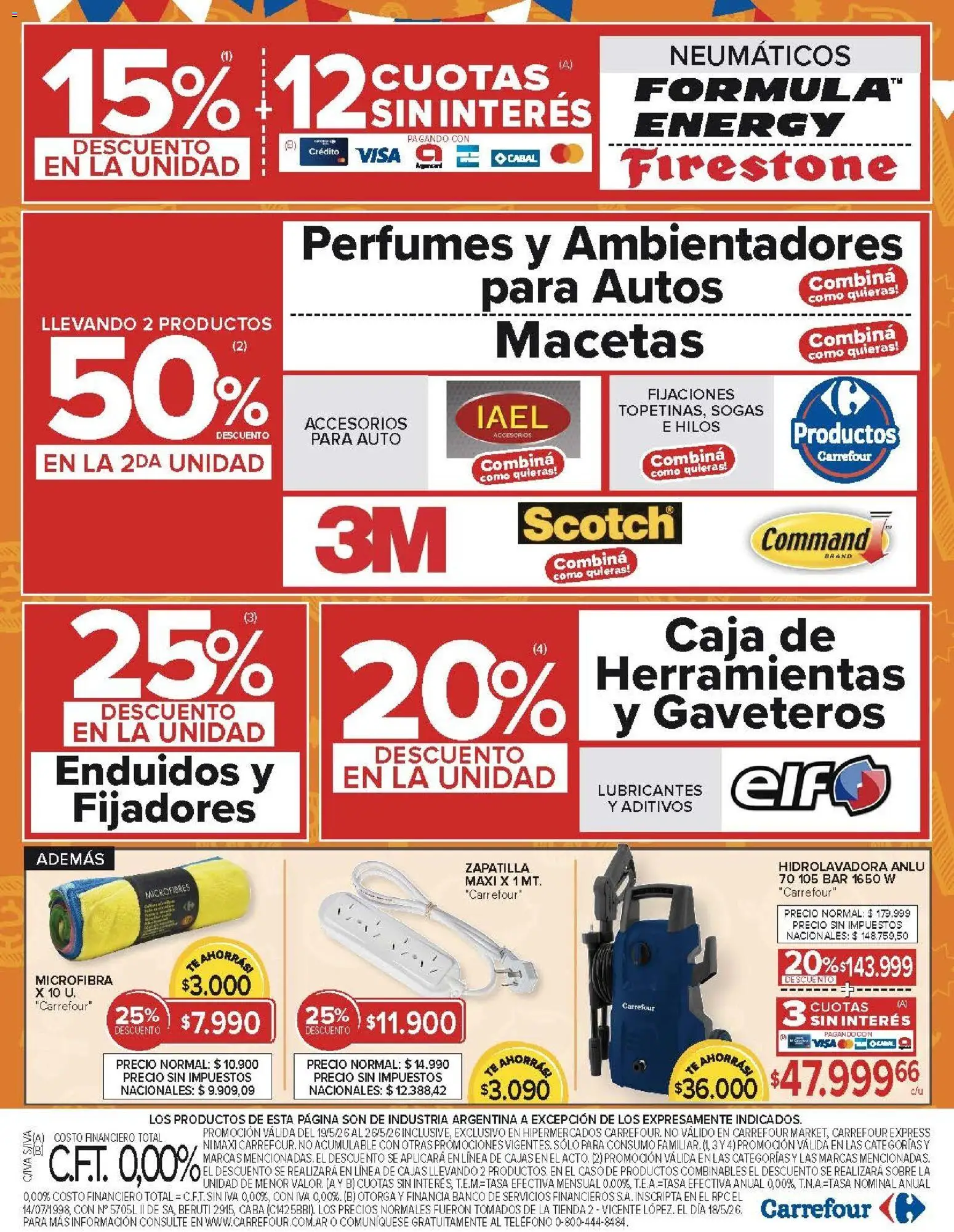 Carrefour - AHORRO FINDE MES │ válido desde el 19.05.2026 | Página: 17 | Productos: Teléfono, Neumáticos, Sobre, Té