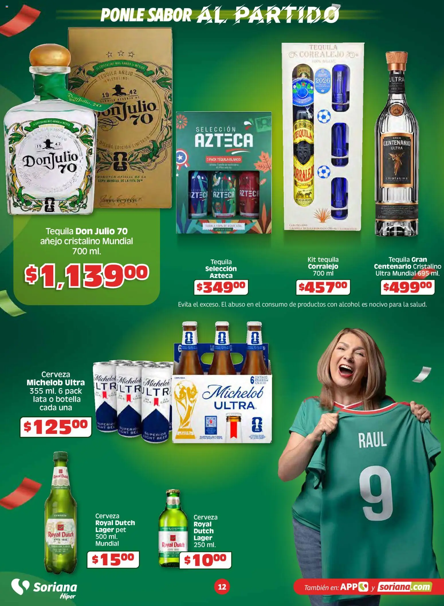 Nuevas ofertas de Soriana válidas en toda la República Mexicana desde el 14.05.2026. ¡Encuentra las mejores ofertas en Soriana En México apoyamos con todo Híper Nacional! | Página: 12 | Productos: Cerveza, Tequila, Botella