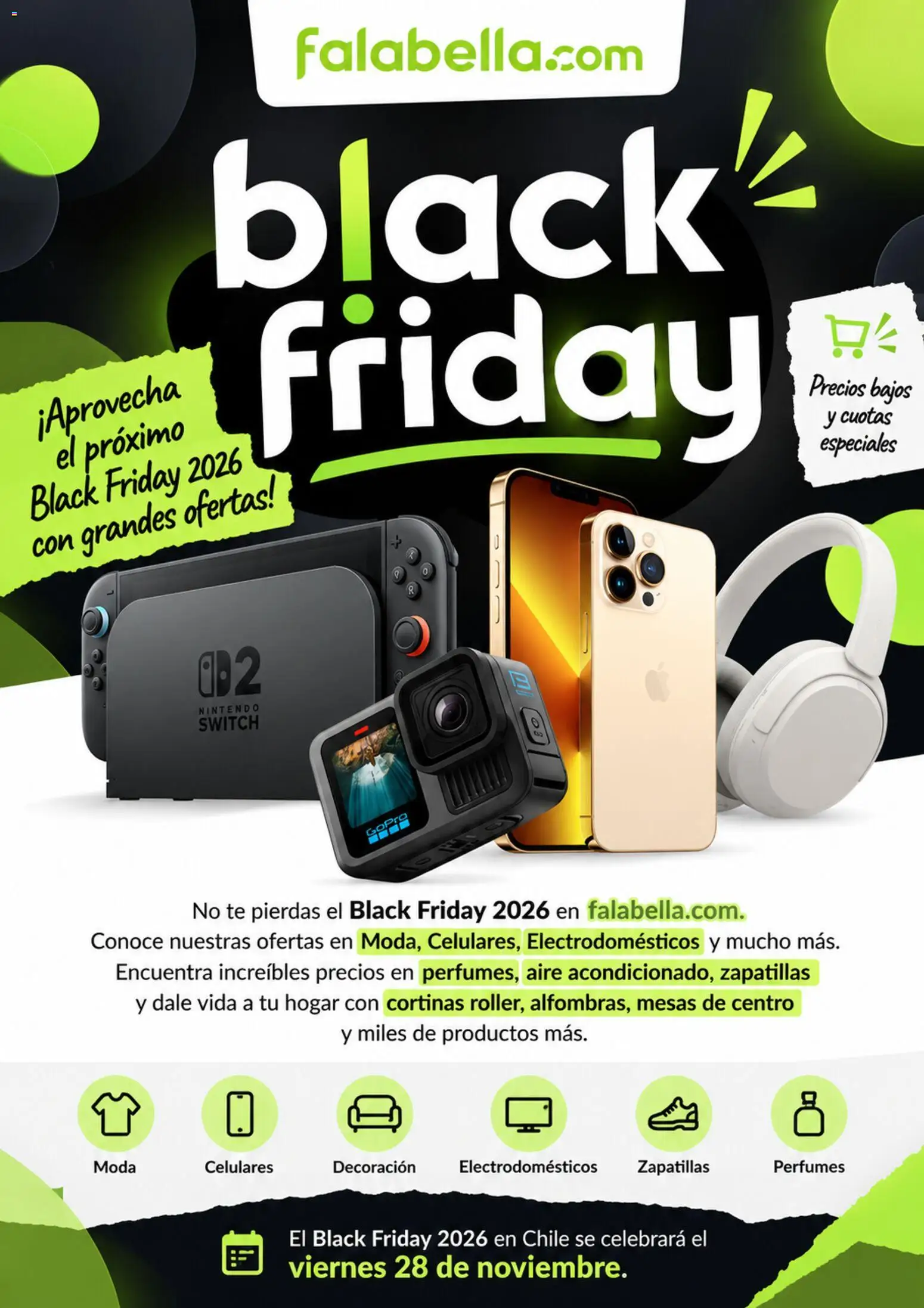 Falabella Black Friday aviso │ válido desde el 21.10.2026 | Página: 1