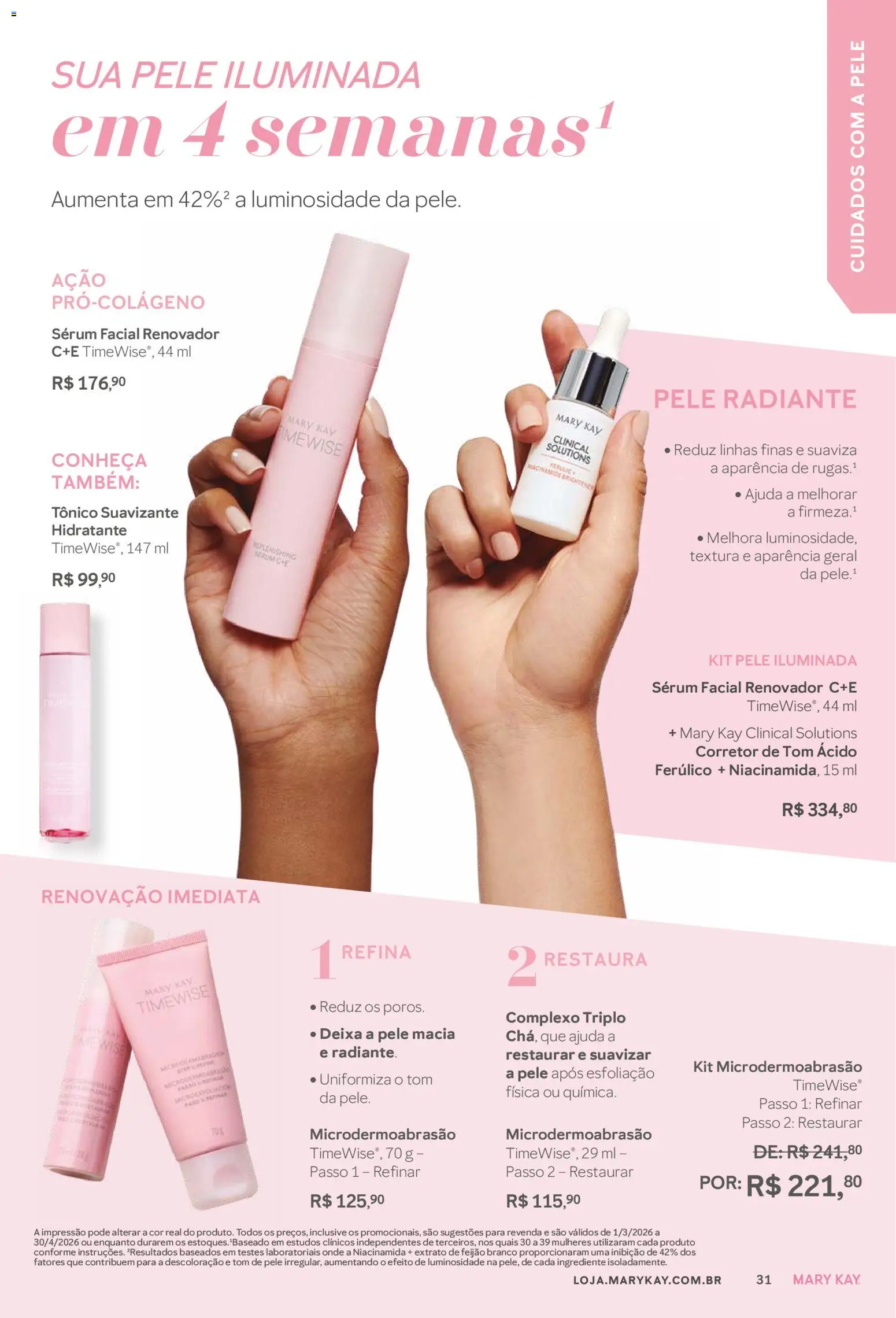 Mary Kay Folheto - válido de 01/03/2026 | Página: 31 | Produtos: Tônico, Feijão, Sérum