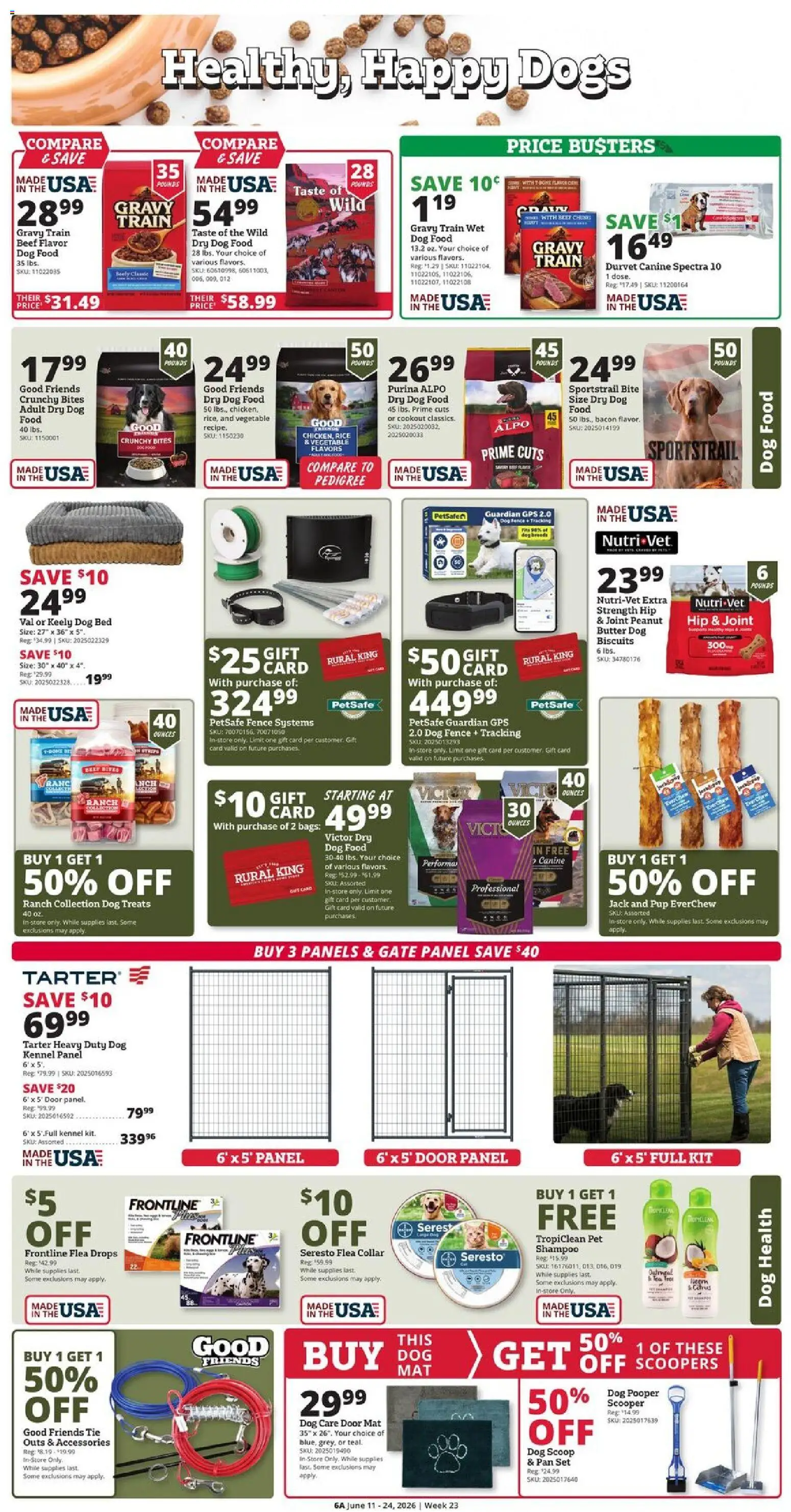 Rural King Weekly Ad - valid from 11.06.2026 | Page: 8 | Products: Dog Food, Shampoo, Butter, Beef