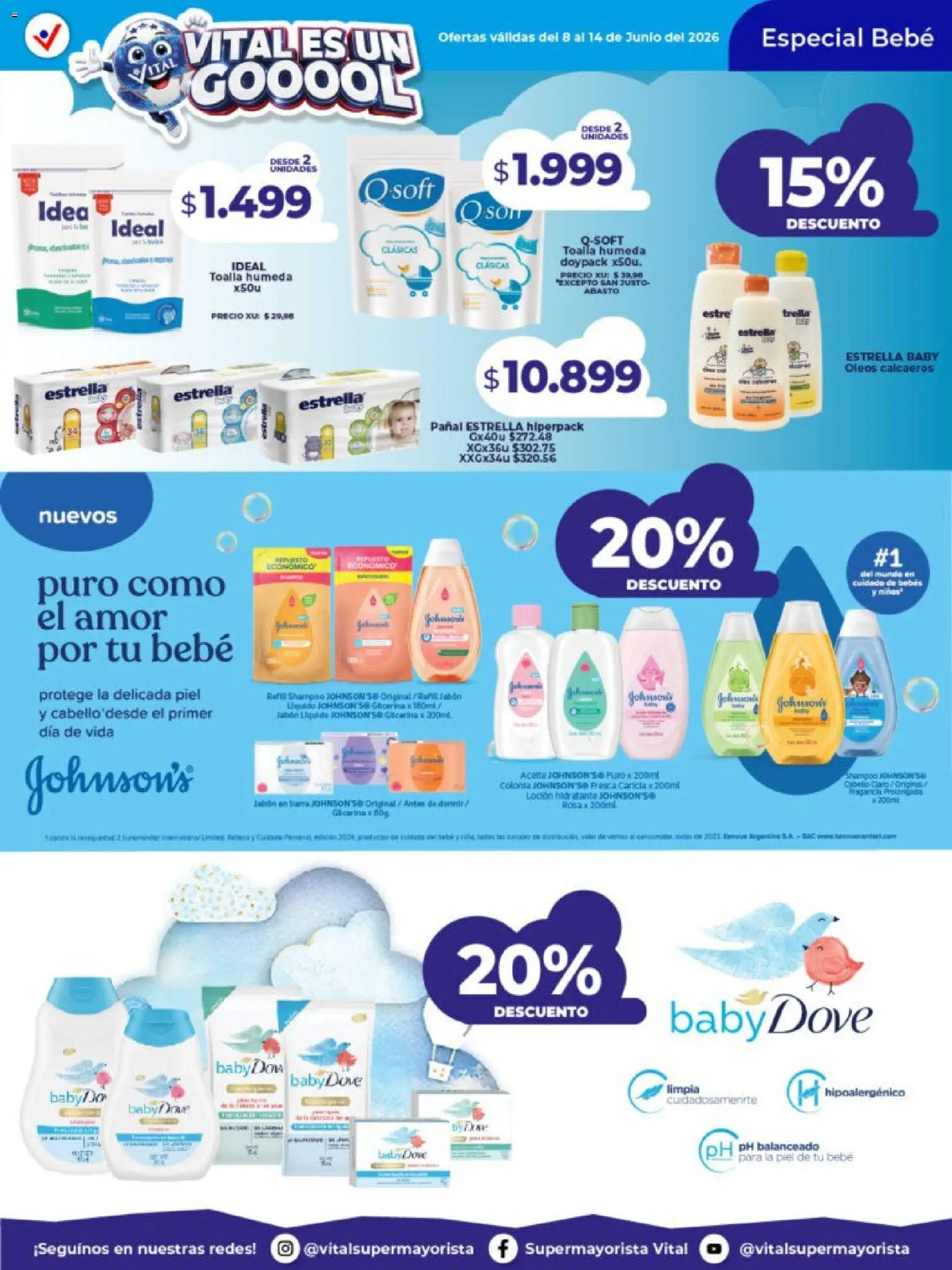 Vital - Especial de pañales │ válido desde el 08.06.2026 | Página: 5 | Productos: Toalla, Aceite, Jabón, Loción