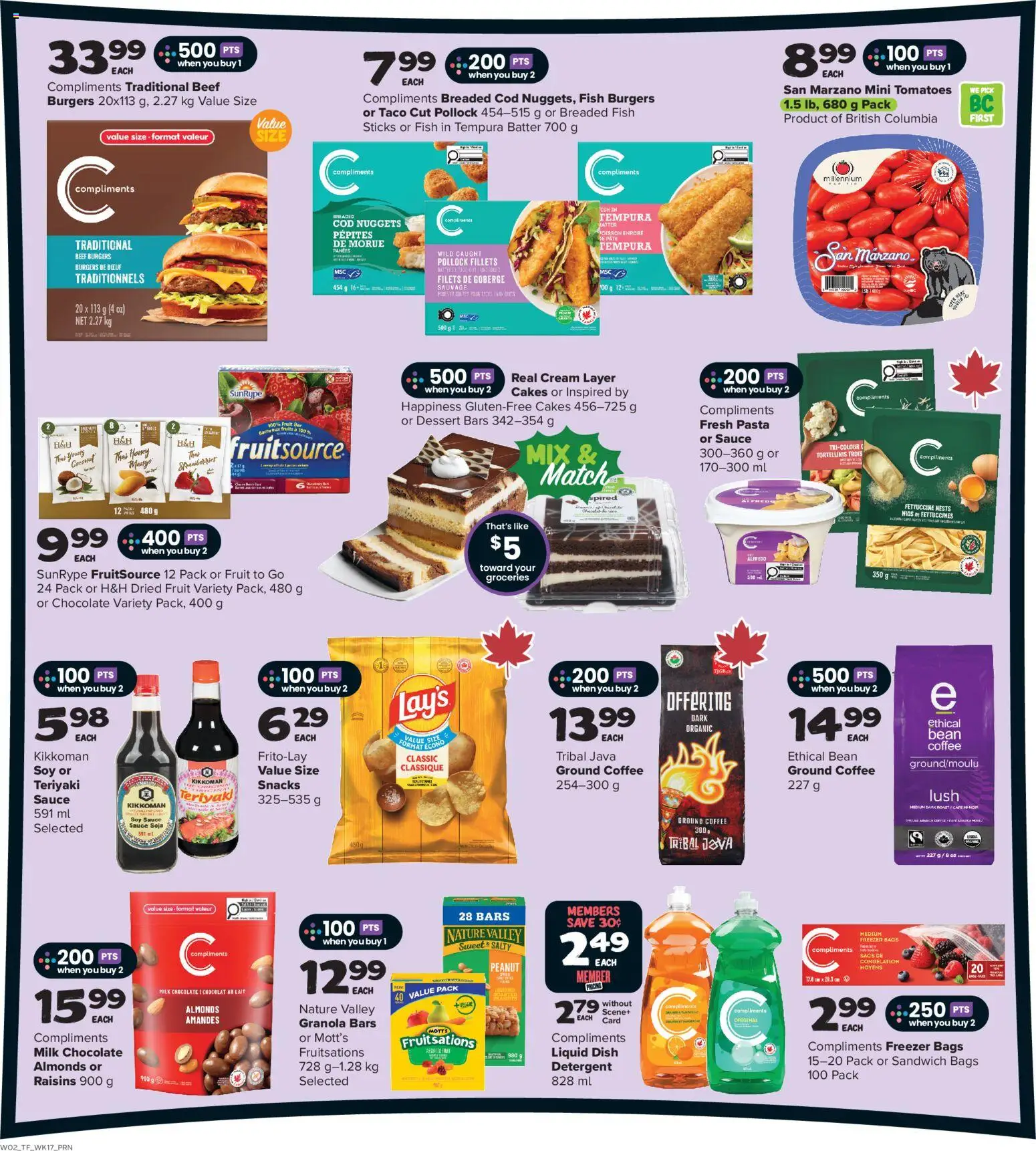 Thrifty Foods flyer valid from Aug 20, 2026 | Page: 10 | Products: Pasta, Coconut, Burgers, Snacks