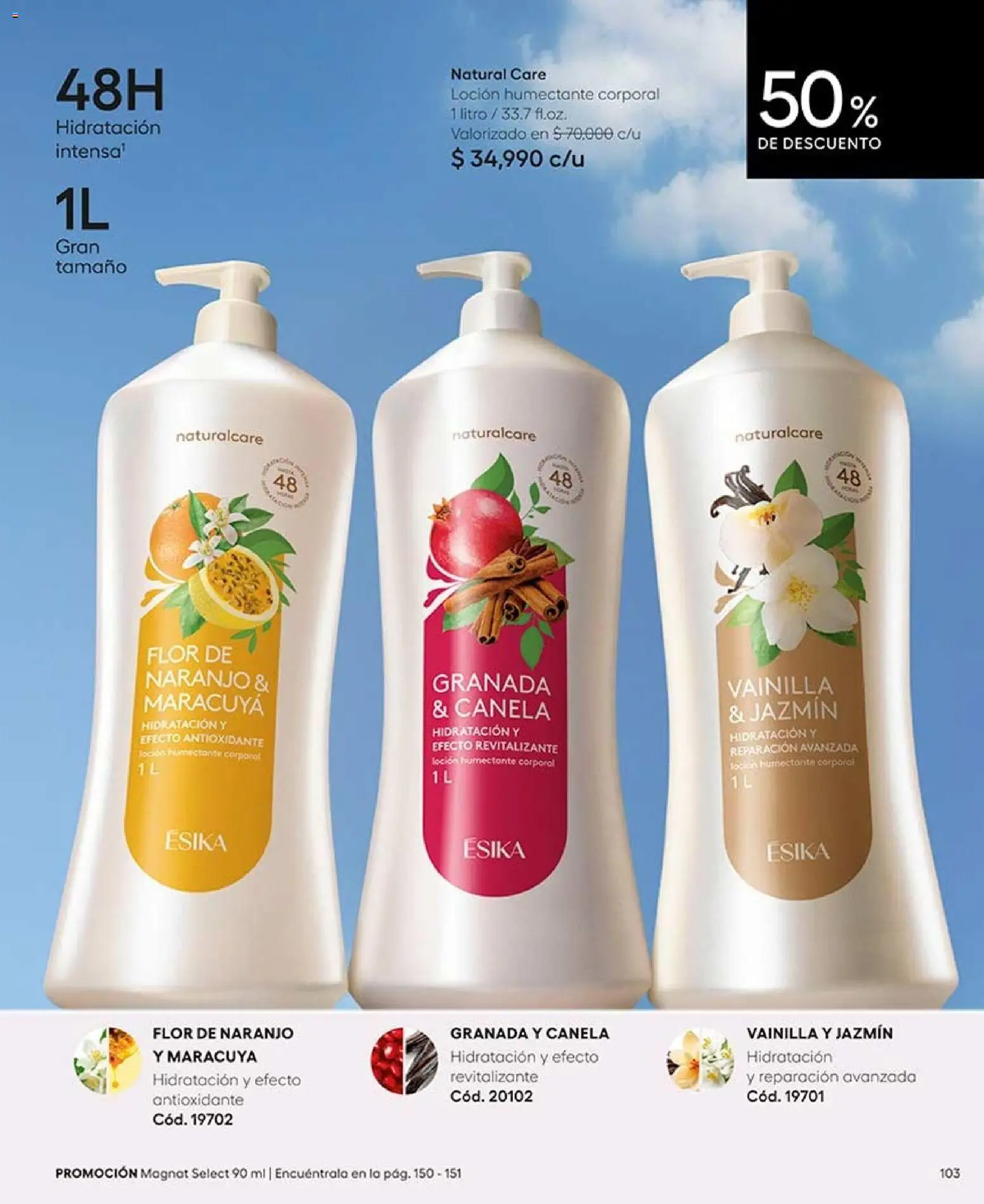 Ésika revista - valida desde el 07/09/2026 | Página: 105 | Productos: Loción, Maracuyá, Granada, Vainilla