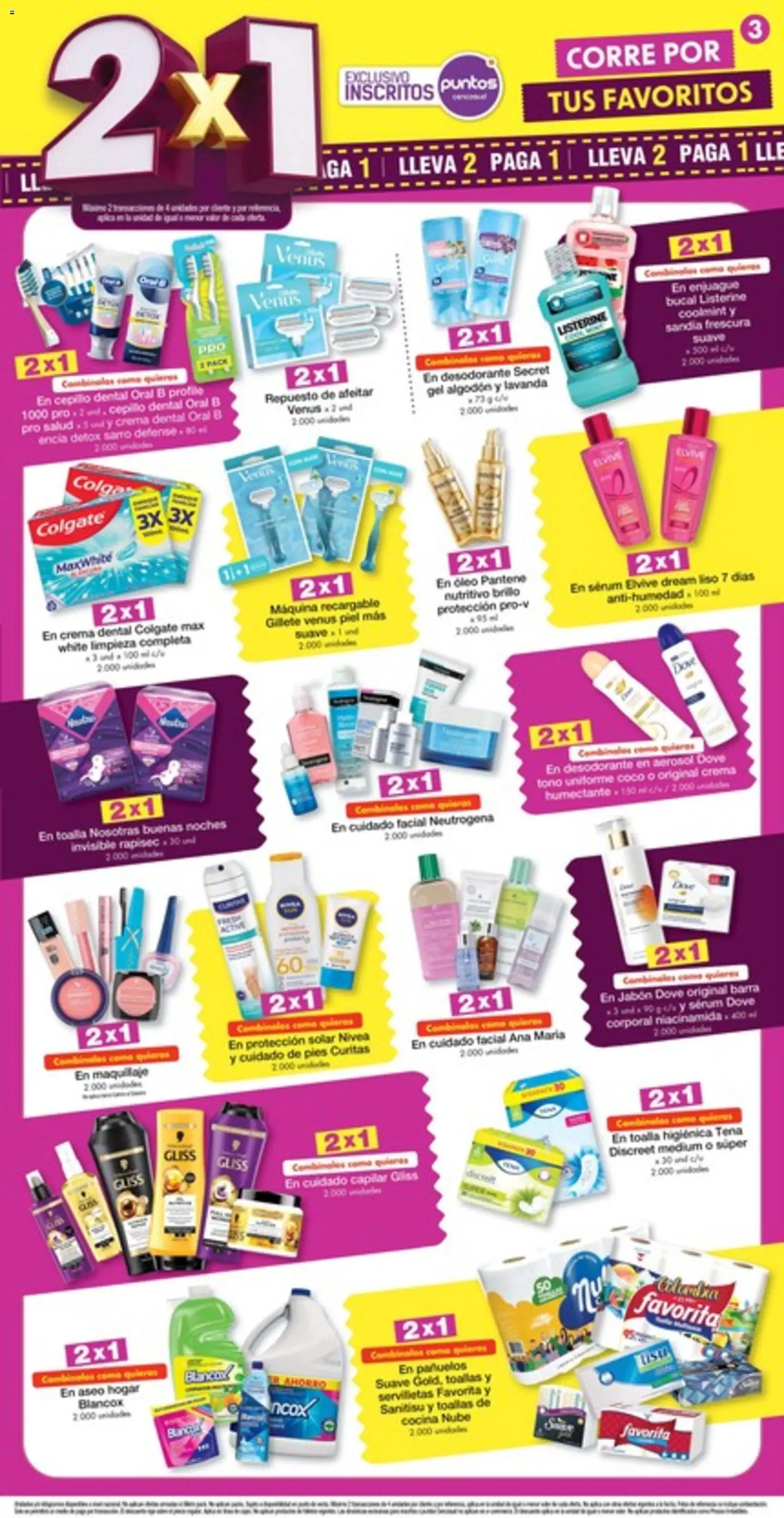 Metro revista - valida desde el 16/09/2026 | Página: 3 | Productos: Algodón, Servilletas, Listerine, Desodorante