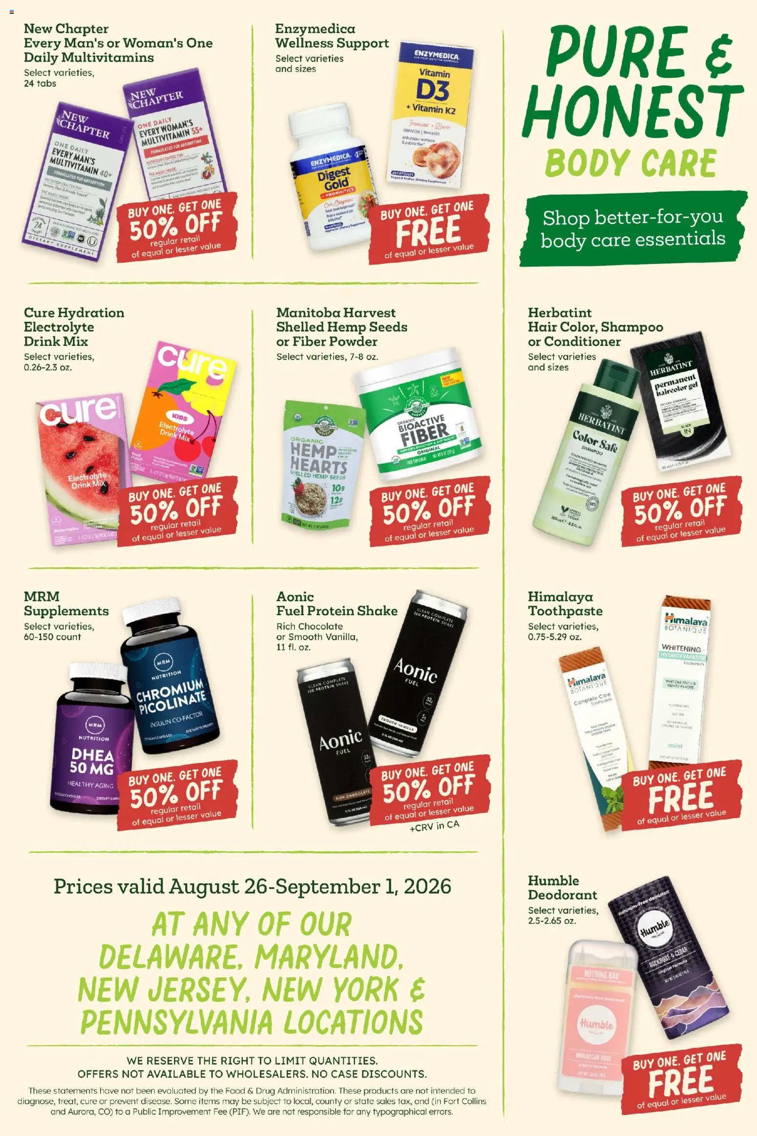 Sprouts Weekly Ad - valid from 08/26/2026 | Page: 13 | Products: Multivitamin, Safe, Powder, Chocolate