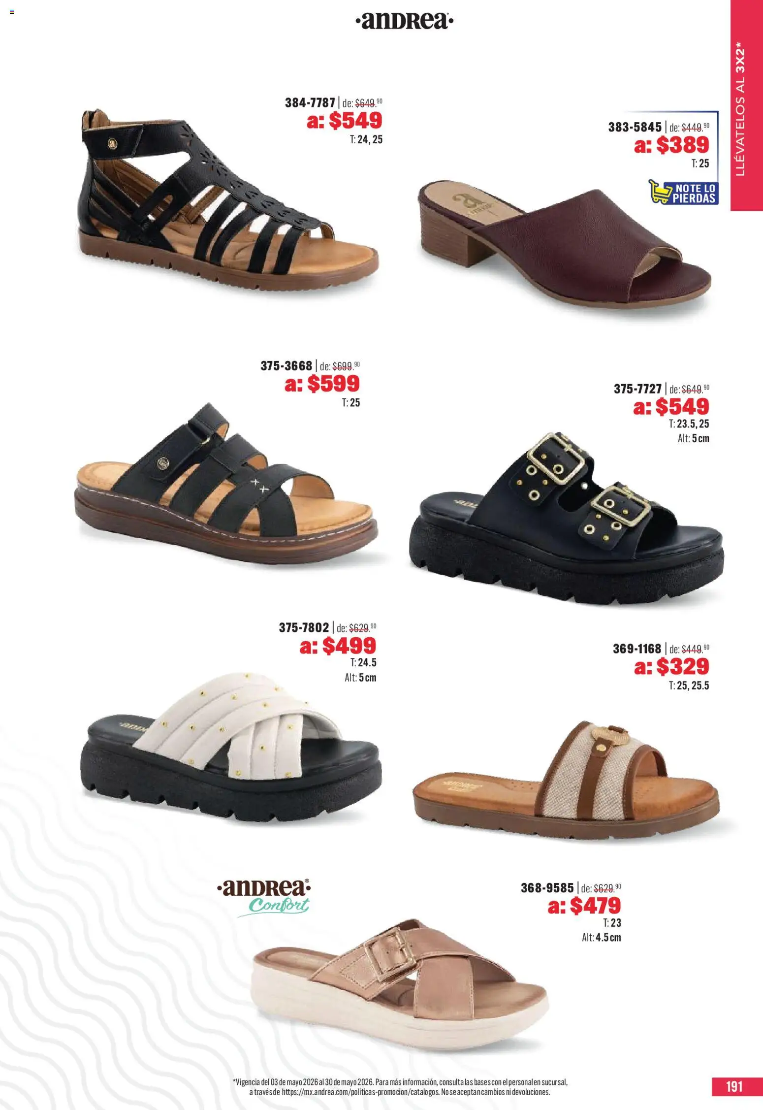 Nuevas ofertas de Andrea válidas en toda la República Mexicana desde el 03.05.2026. ¡Encuentra las mejores ofertas en Andrea catálogo Outlet! | Página: 191
