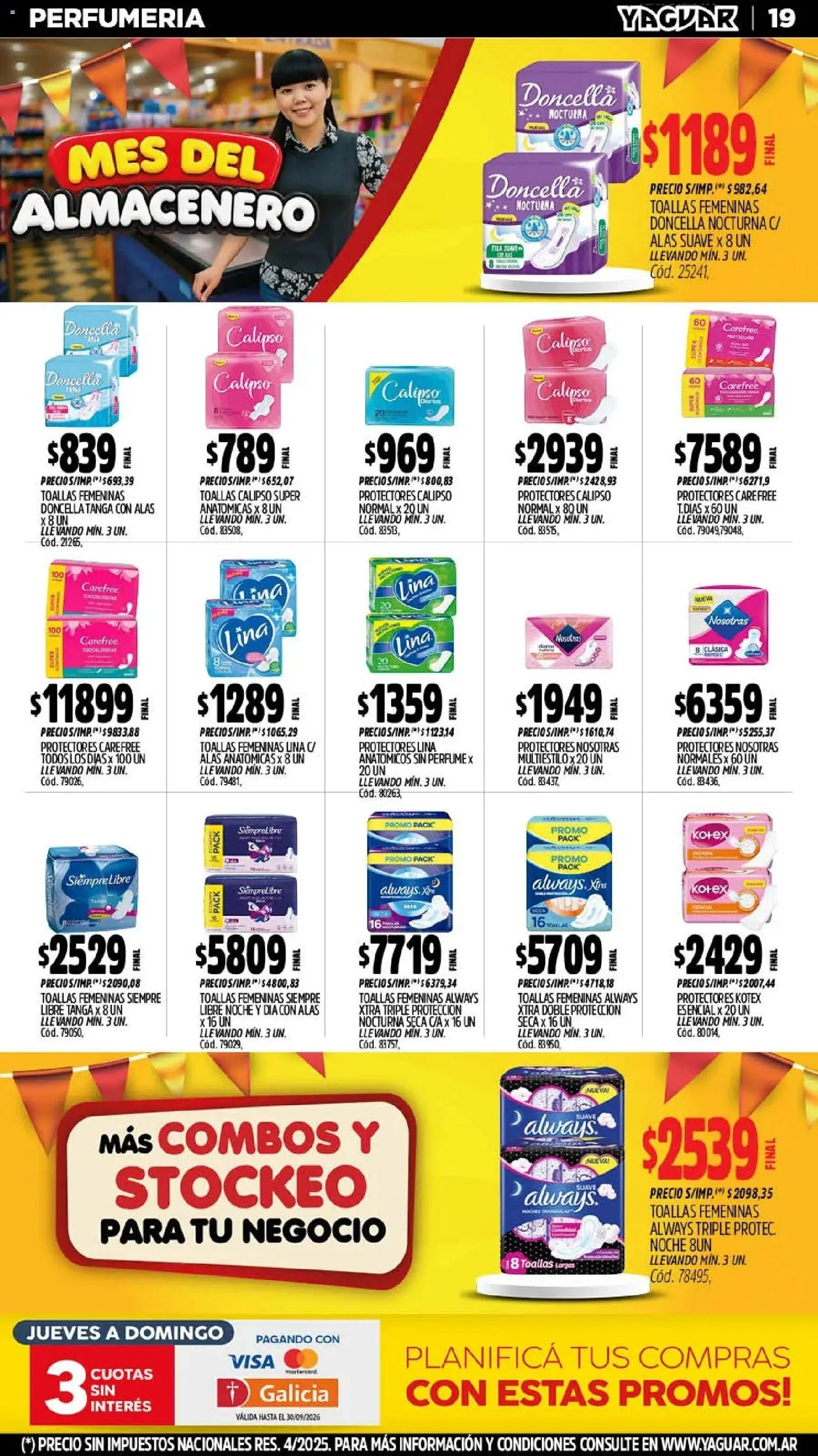 Yaguar - Oferta Semanal Mendoza │ válido desde el 28/09/2026 | Página: 19 | Productos: Toallas, Perfume