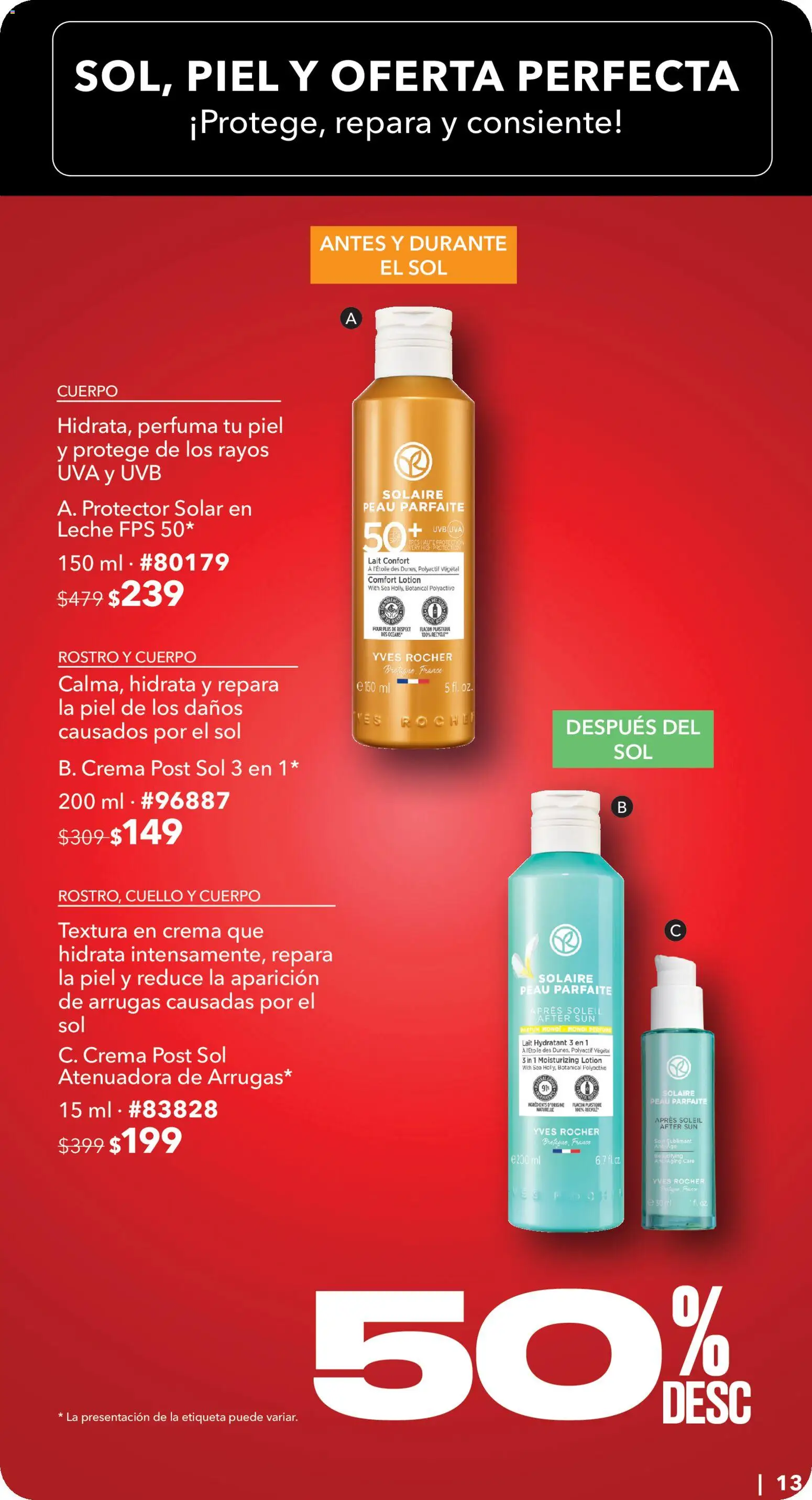 Nuevas ofertas de Yves Rocher válidas en toda la República Mexicana desde el 25.05.2026. ¡Encuentra las mejores ofertas en Yves Rocher Hot Sale! | Página: 13 | Productos: Leche, Uva, Perfume, Protector solar