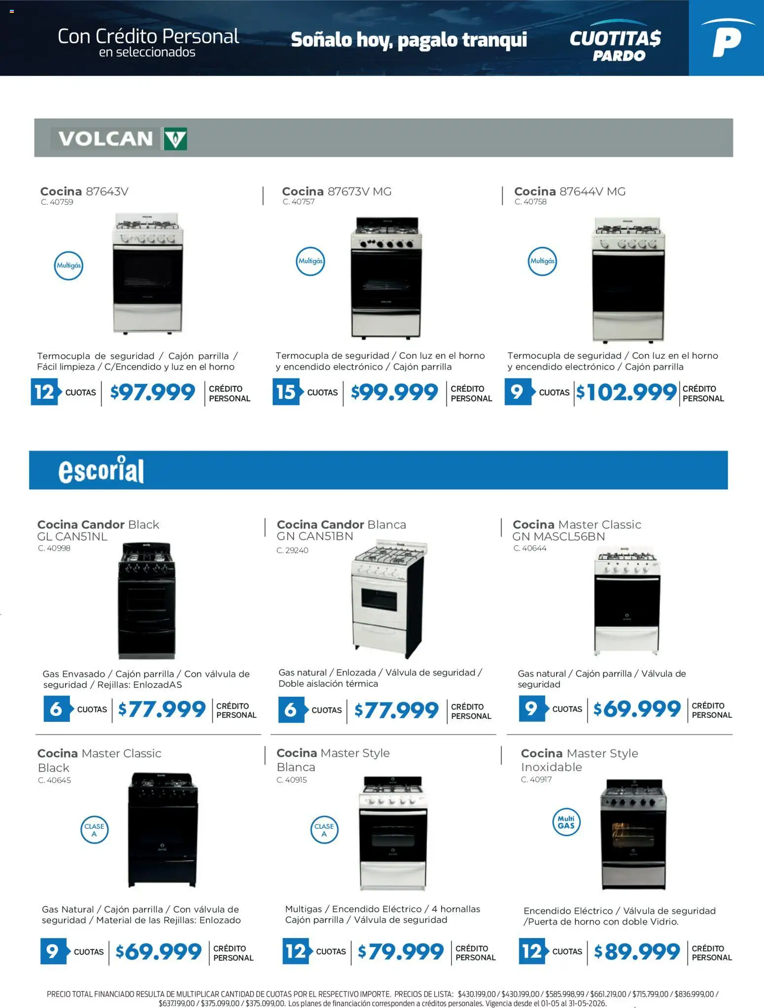 Pardo catálogo │ válido desde el 18.05.2026 | Página: 9 | Productos: Horno, El horno, Cocina, Térmica