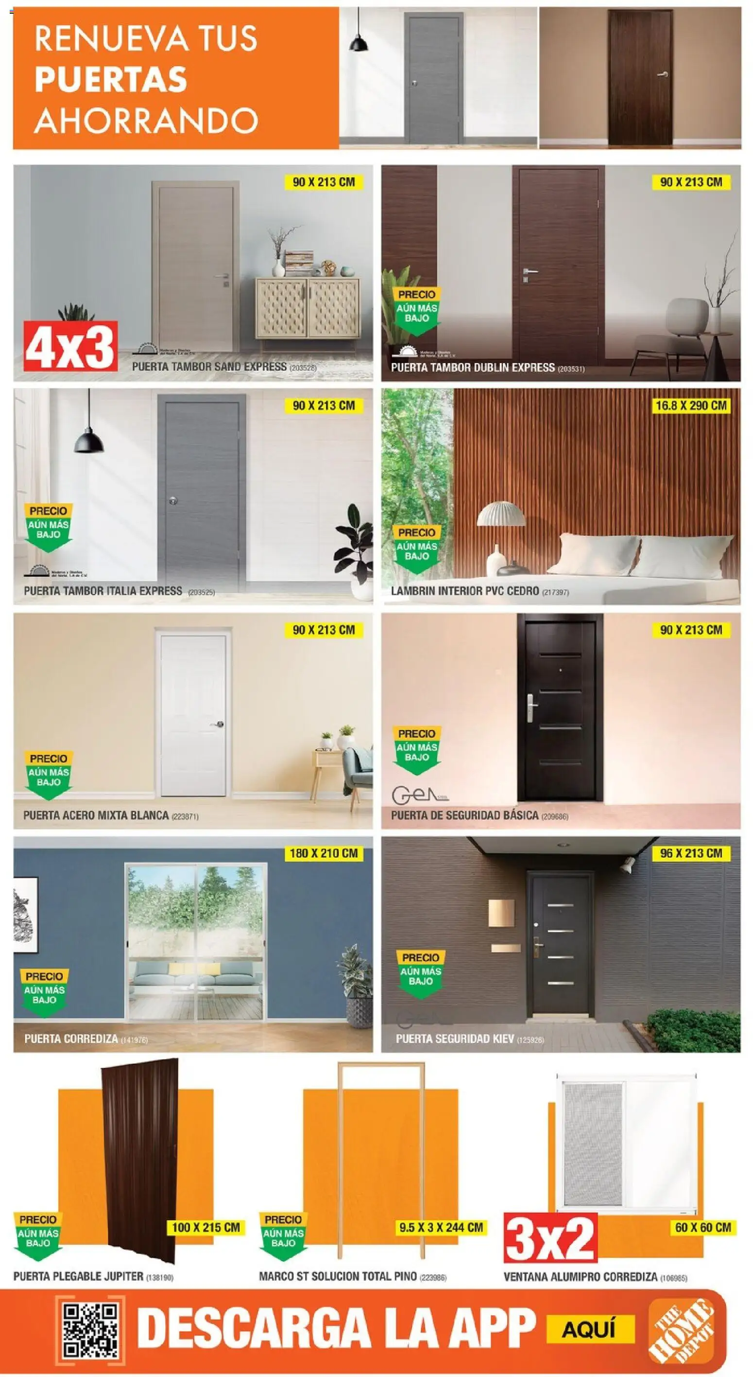 Nuevas ofertas de Home Depot válidas en toda la República Mexicana desde el 13/08/2026. ¡Encuentra las mejores ofertas en Home Depot catálogo! | Página: 12 | Productos: Puertas