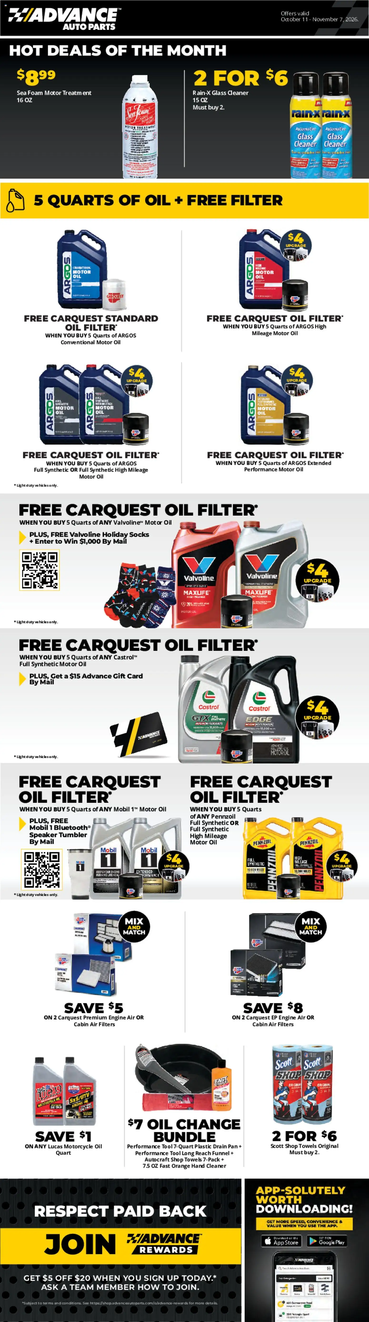 Advance Auto Parts Weekly Ad - valid from 10/11/2026 | Page: 1