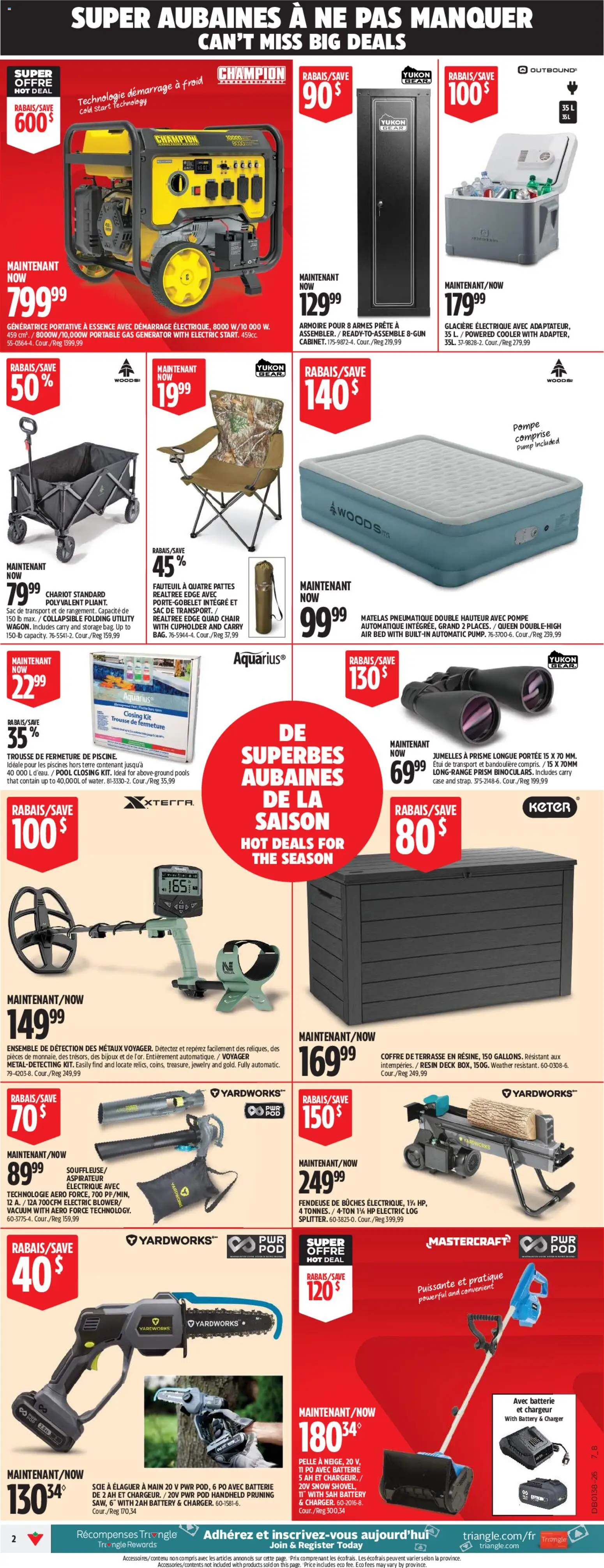 Canadian Tire flyer valid from Sep 17, 2026 | Page: 4 | Products: Case, Bed, Chair, Battery