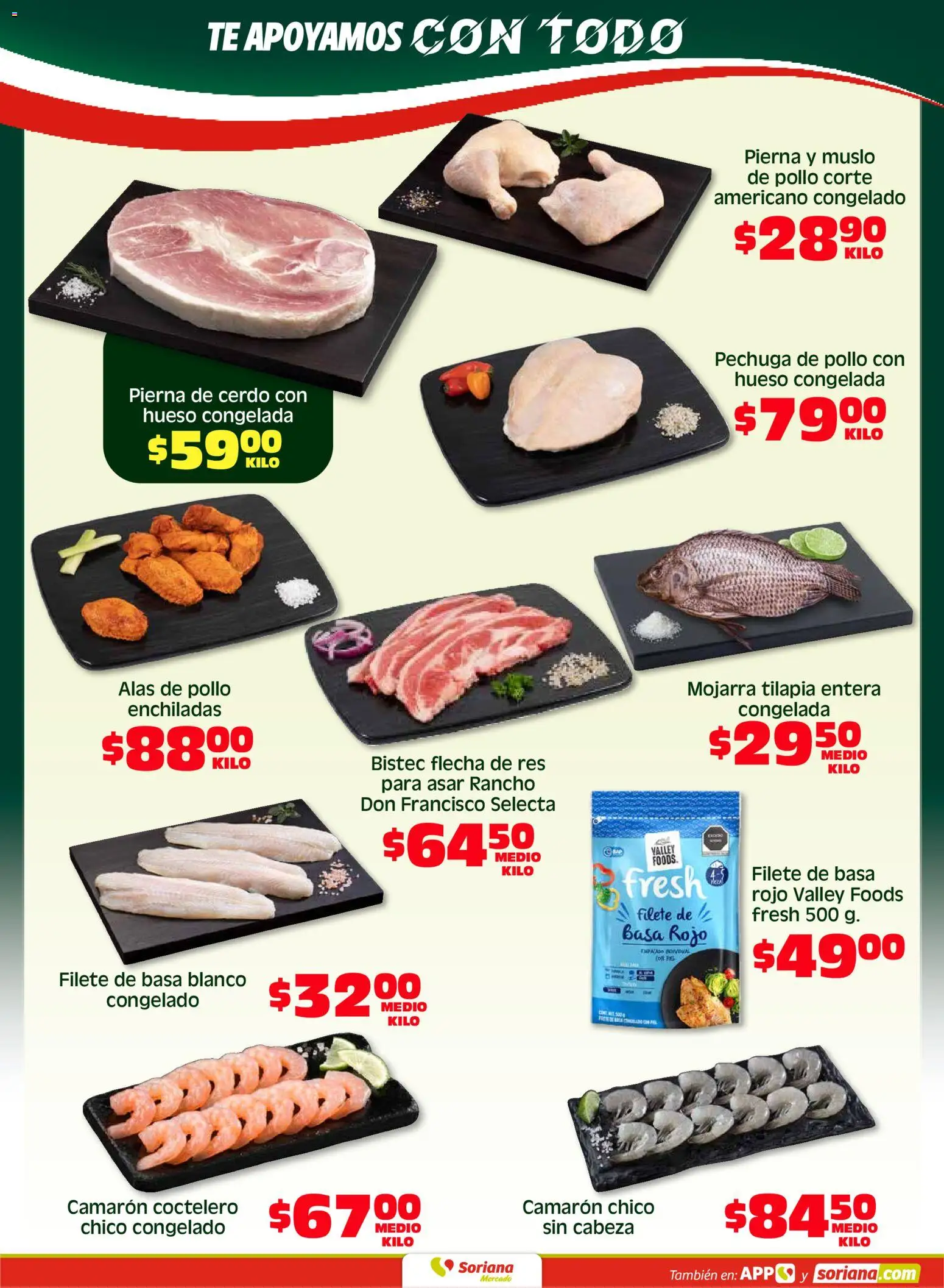 Nuevas ofertas de Soriana válidas en toda la República Mexicana desde el 08.05.2026. ¡Encuentra las mejores ofertas en Soriana Fin de Semana Mercado: Coah, Chih y Dur! | Página: 2 | Productos: Pollo, Cerdo, Res, Té