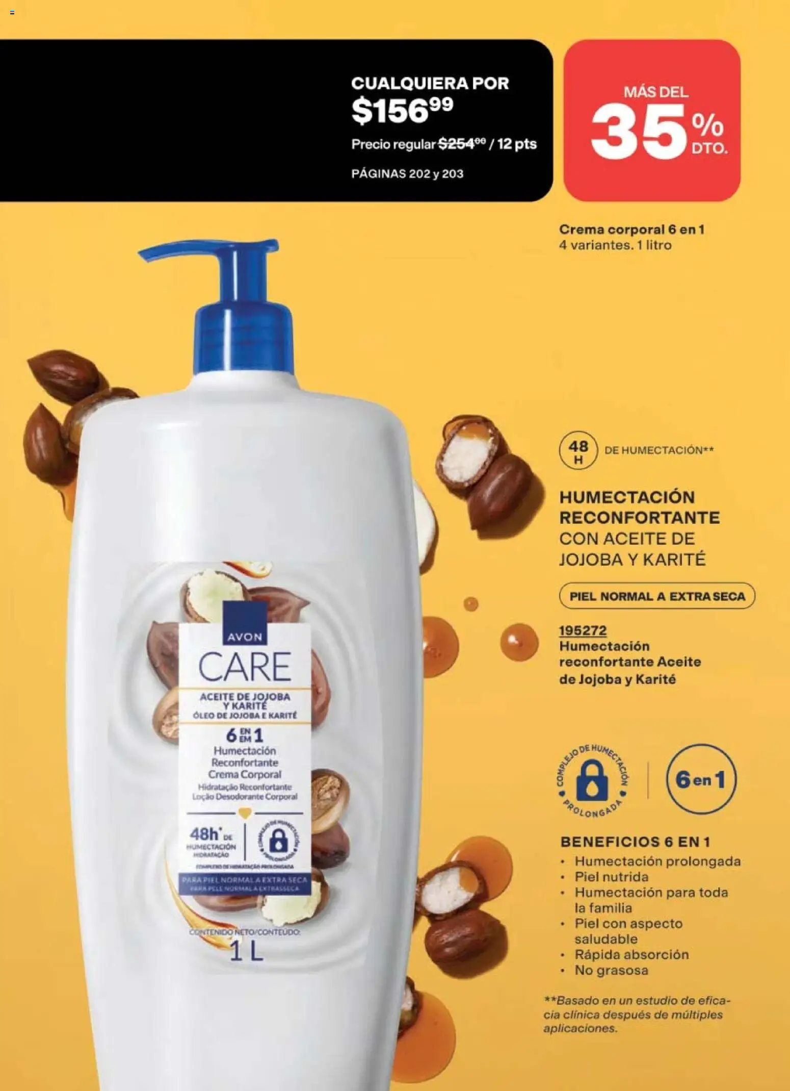 Nuevas ofertas de AVON válidas en toda la República Mexicana desde el 02.04.2026. ¡Encuentra las mejores ofertas en AVON campaña 6 2026! | Página: 199 | Productos: Desodorante, Crema, Body, Crema corporal
