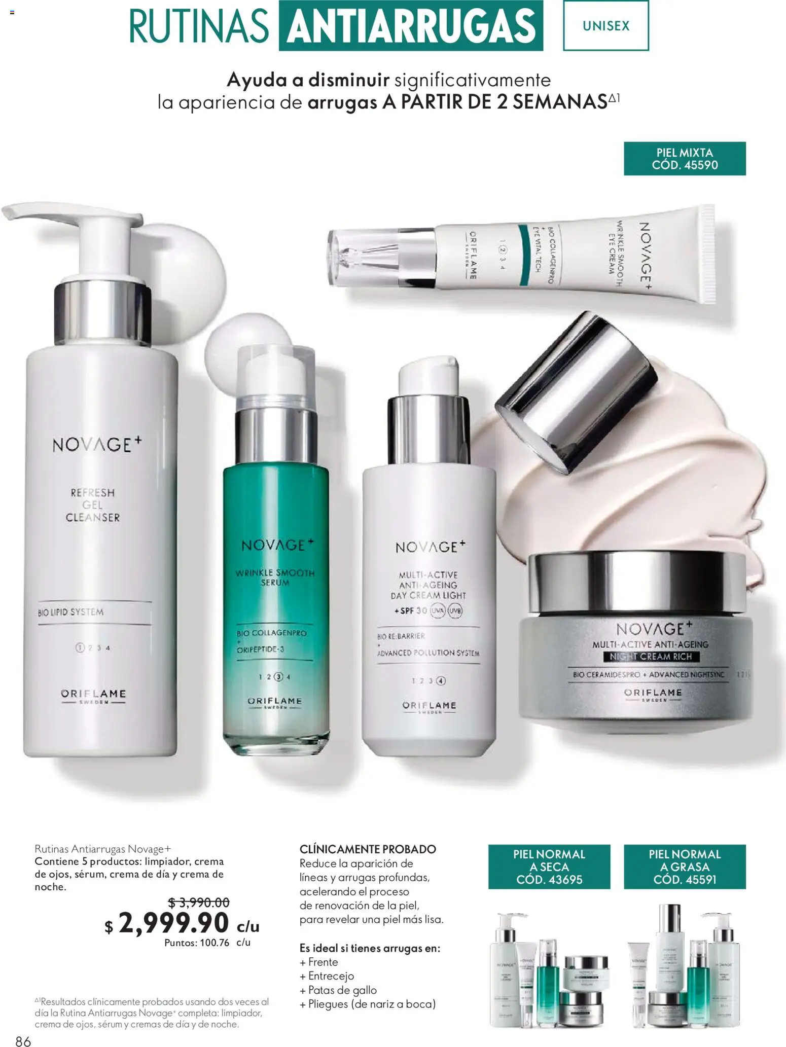 Nuevas ofertas de Oriflame válidas en toda la República Mexicana desde el 22/08/2026. ¡Encuentra las mejores ofertas en Oriflame campaña 12 2026! | Página: 86 | Productos: Serum, Crema, Contorno
