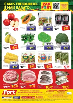 Fort Atacadista ofertas Frutas, Verduras - Pré-Visualização do folheto da loja Fort Atacadista, válido de 25/08/2026 | Página: 2 | Produtos: Pernil, Brócolis, Couve, Sal