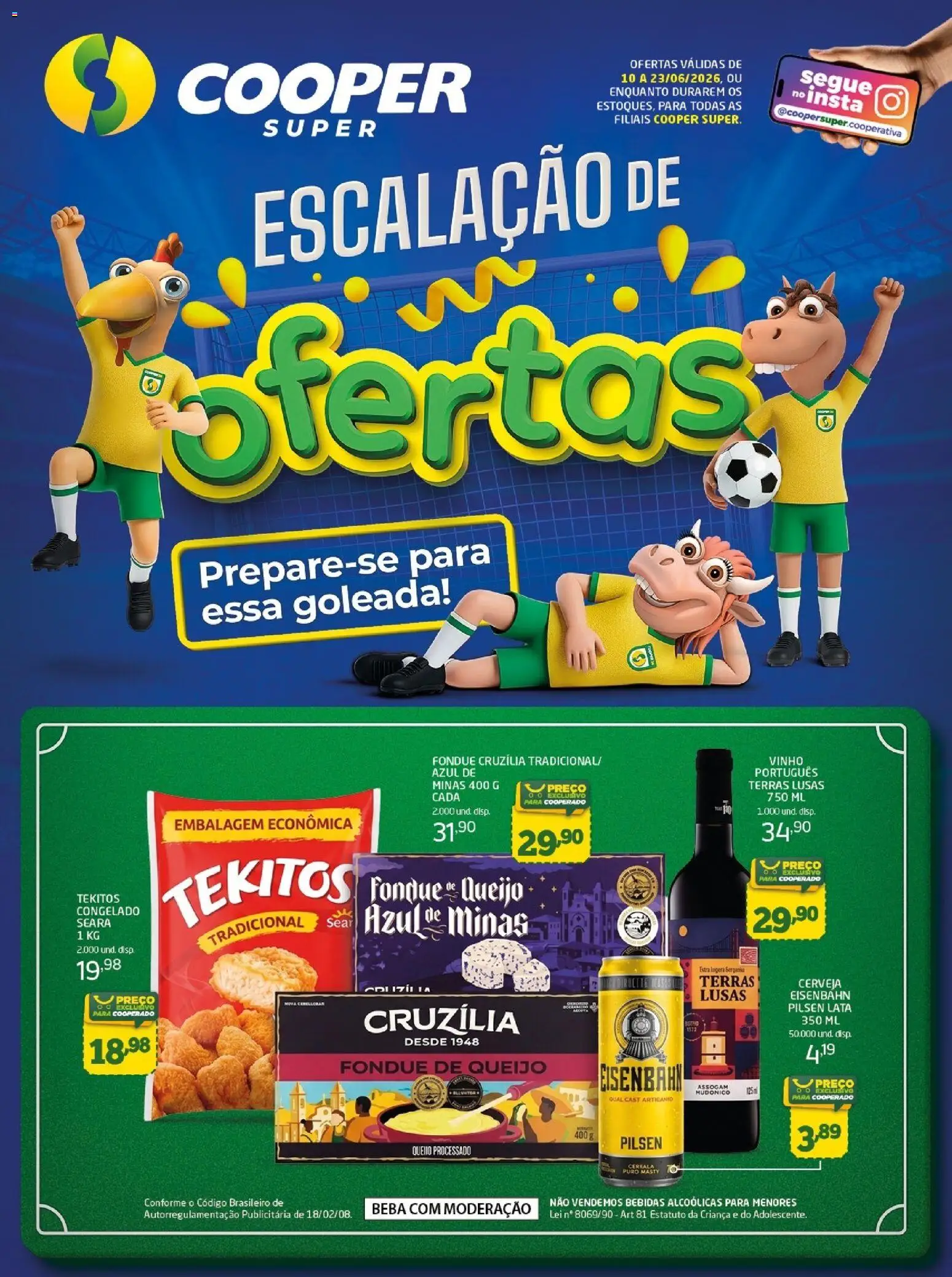 Cooper Folheto - válido de 10.06.2026 | Página: 1 | Produtos: Eisenbahn, Queijo, Vinho, Cerveja
