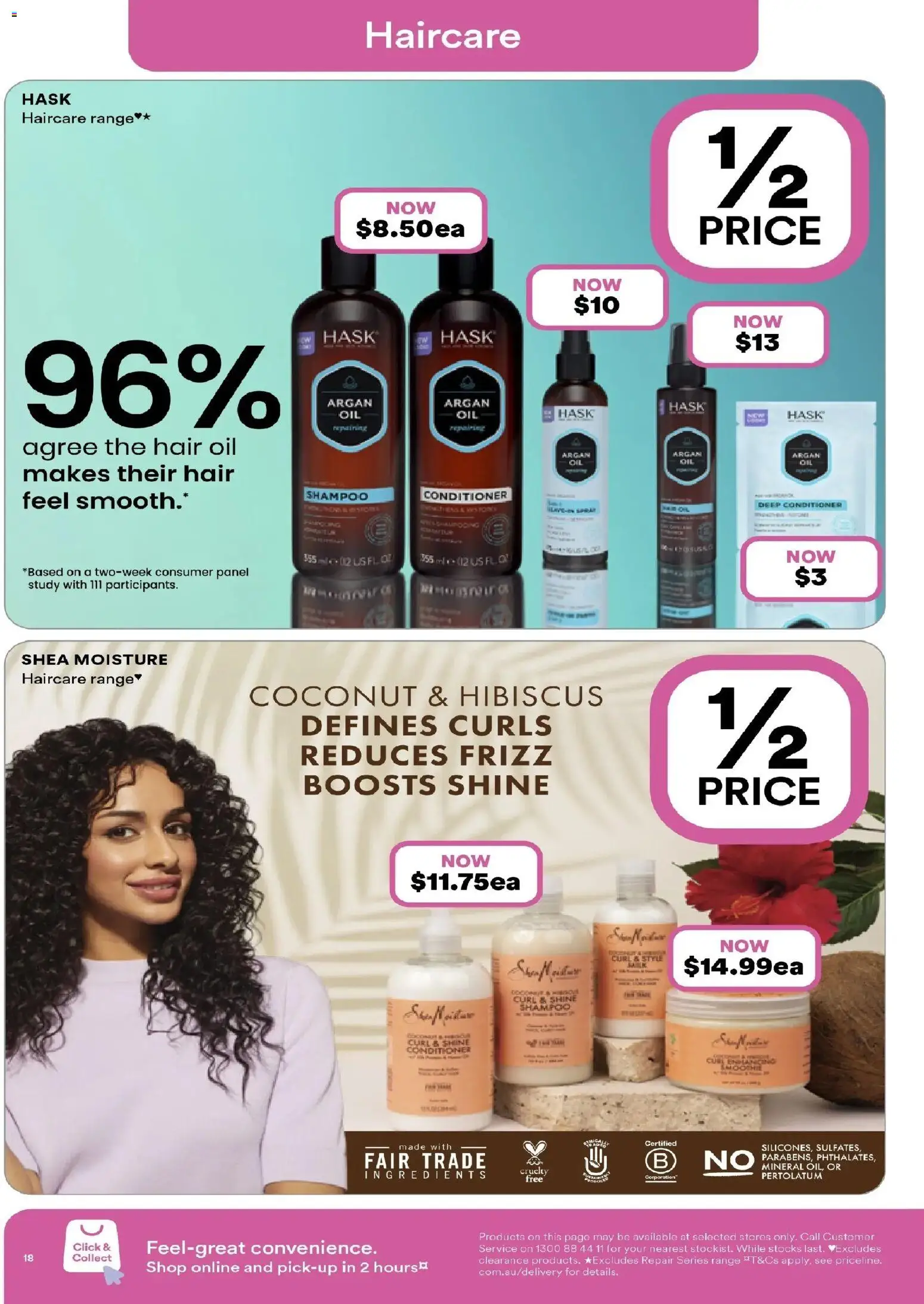 Priceline Pharmacy catalogue - valid from 19.02.2026 | Page: 18 | Products: Shampoo, Conditioner, Oil, Hair oil
