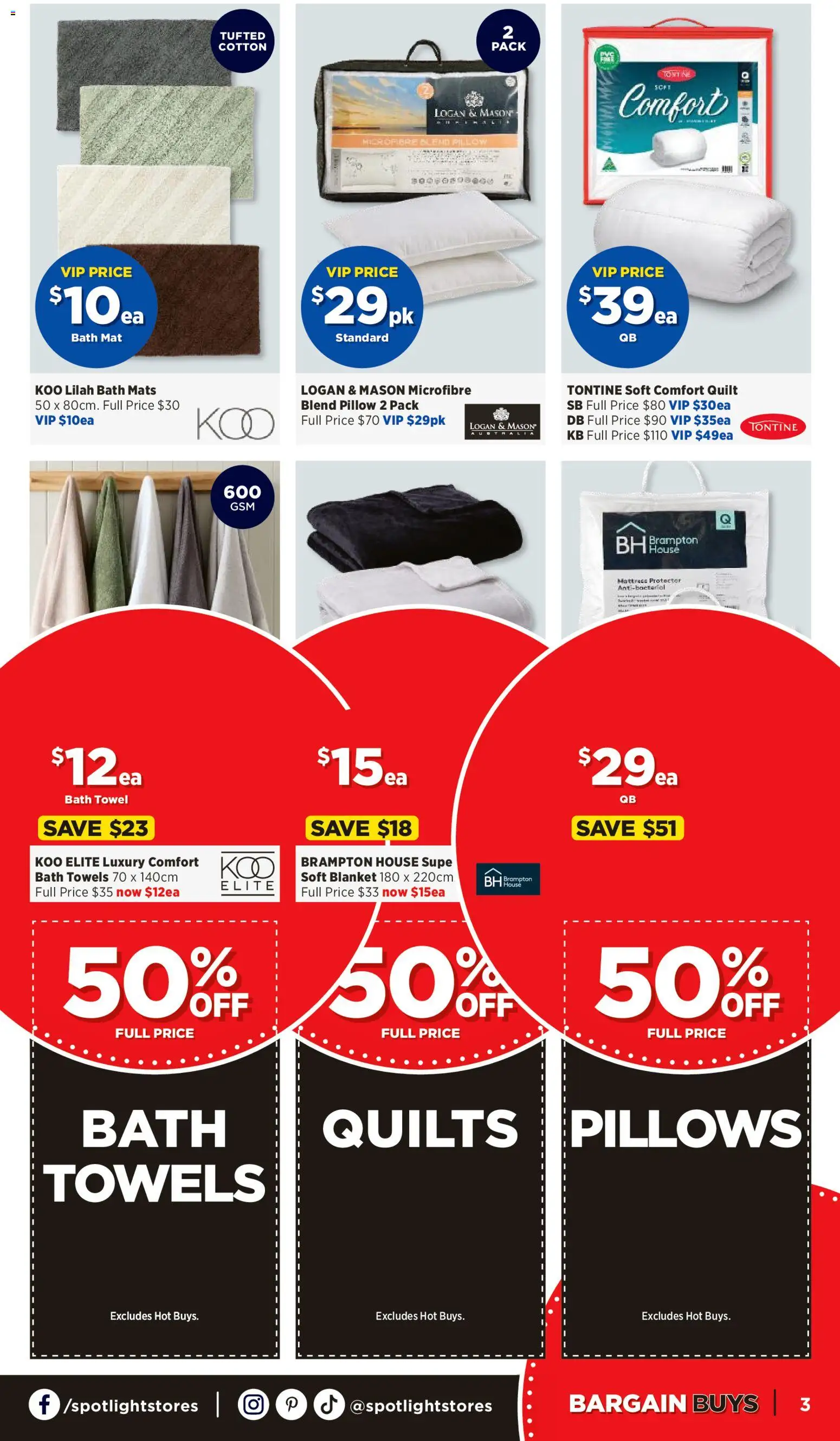 Spotlight catalogue - valid from 16/09/2026 | Page: 3 | Products: Bath, Bath mats, Towels, Mattress